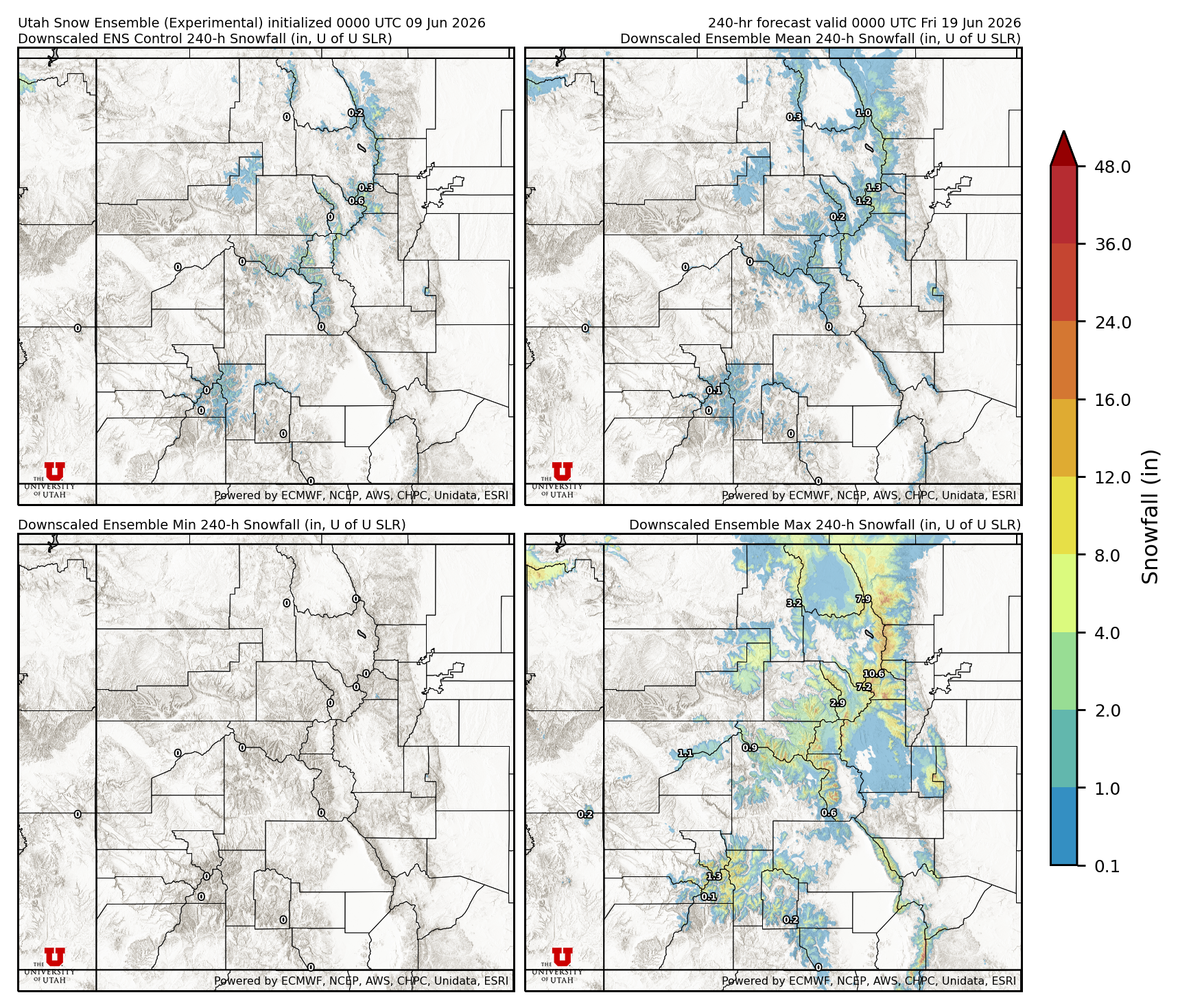 Click to enlarge the NAEFS precipitation Latest NAEFS total precipitation forecast