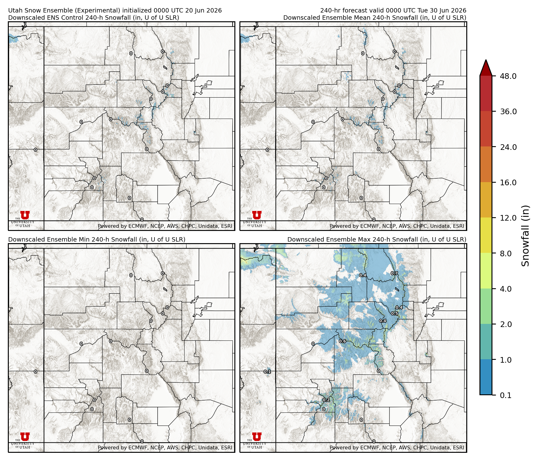 Click to enlarge the NAEFS precipitation Latest NAEFS total precipitation forecast