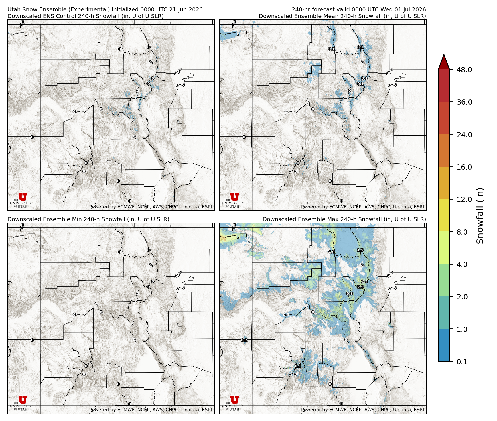 Click to enlarge the NAEFS precipitation Latest NAEFS total precipitation forecast