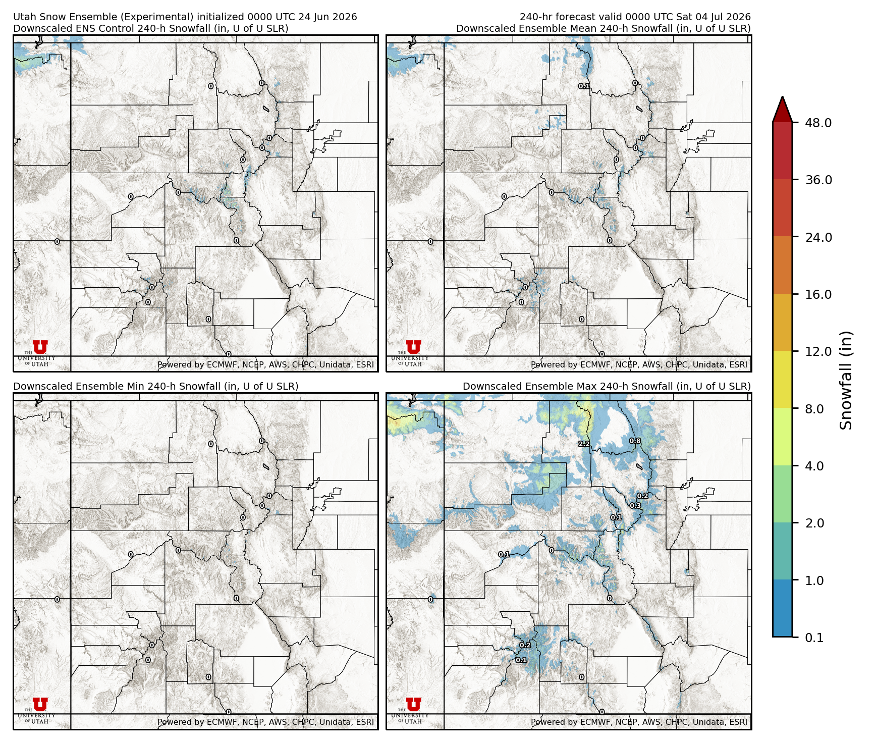 Click to enlarge the NAEFS precipitation Latest NAEFS total precipitation forecast