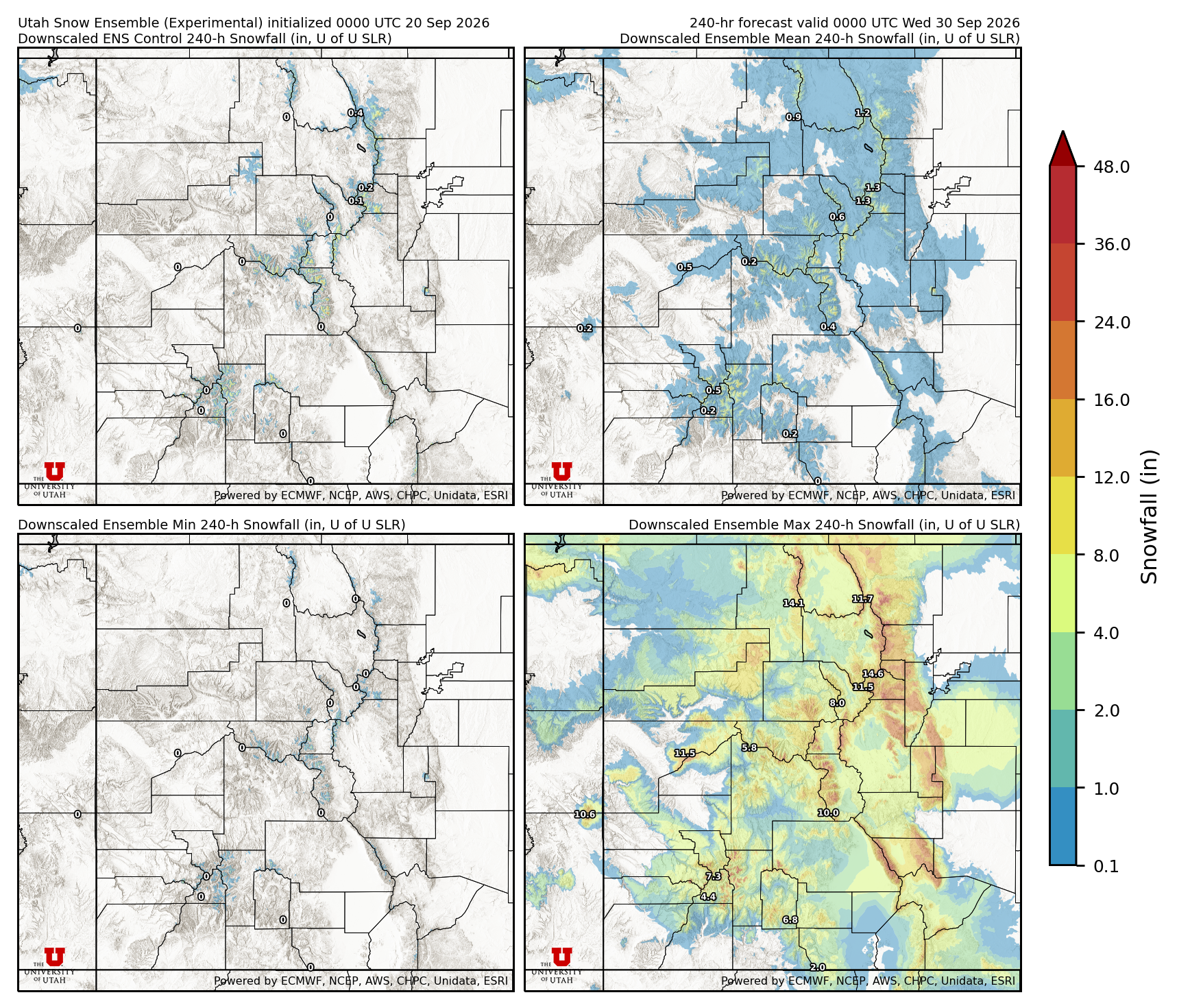 Click to enlarge the NAEFS precipitation Latest NAEFS total precipitation forecast