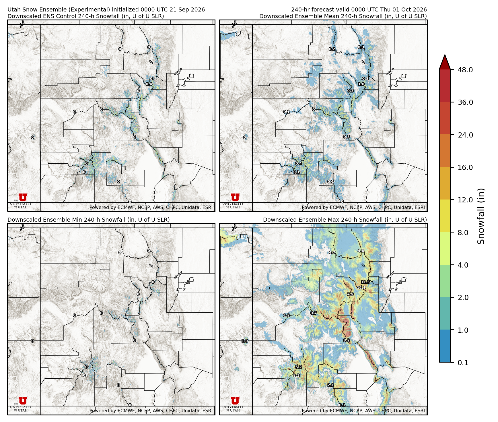 Click to enlarge the NAEFS precipitation Latest NAEFS total precipitation forecast