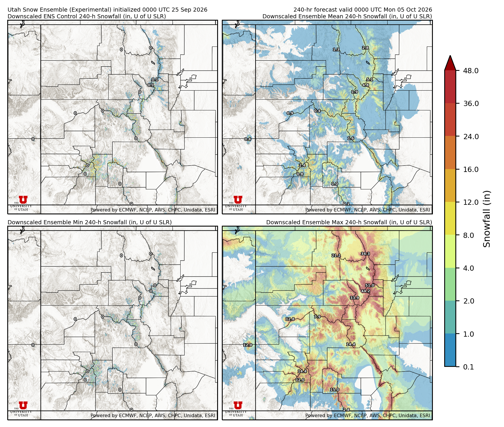 Click to enlarge the NAEFS precipitation Latest NAEFS total precipitation forecast