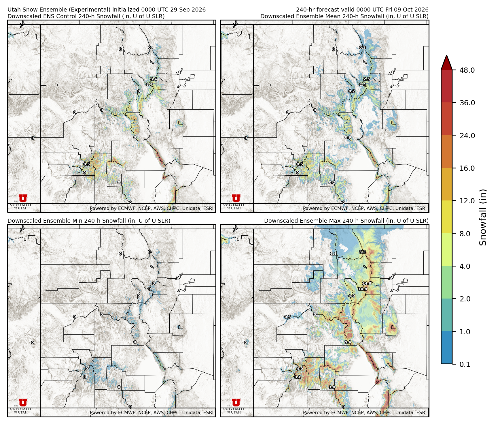 Click to enlarge the NAEFS precipitation Latest NAEFS total precipitation forecast