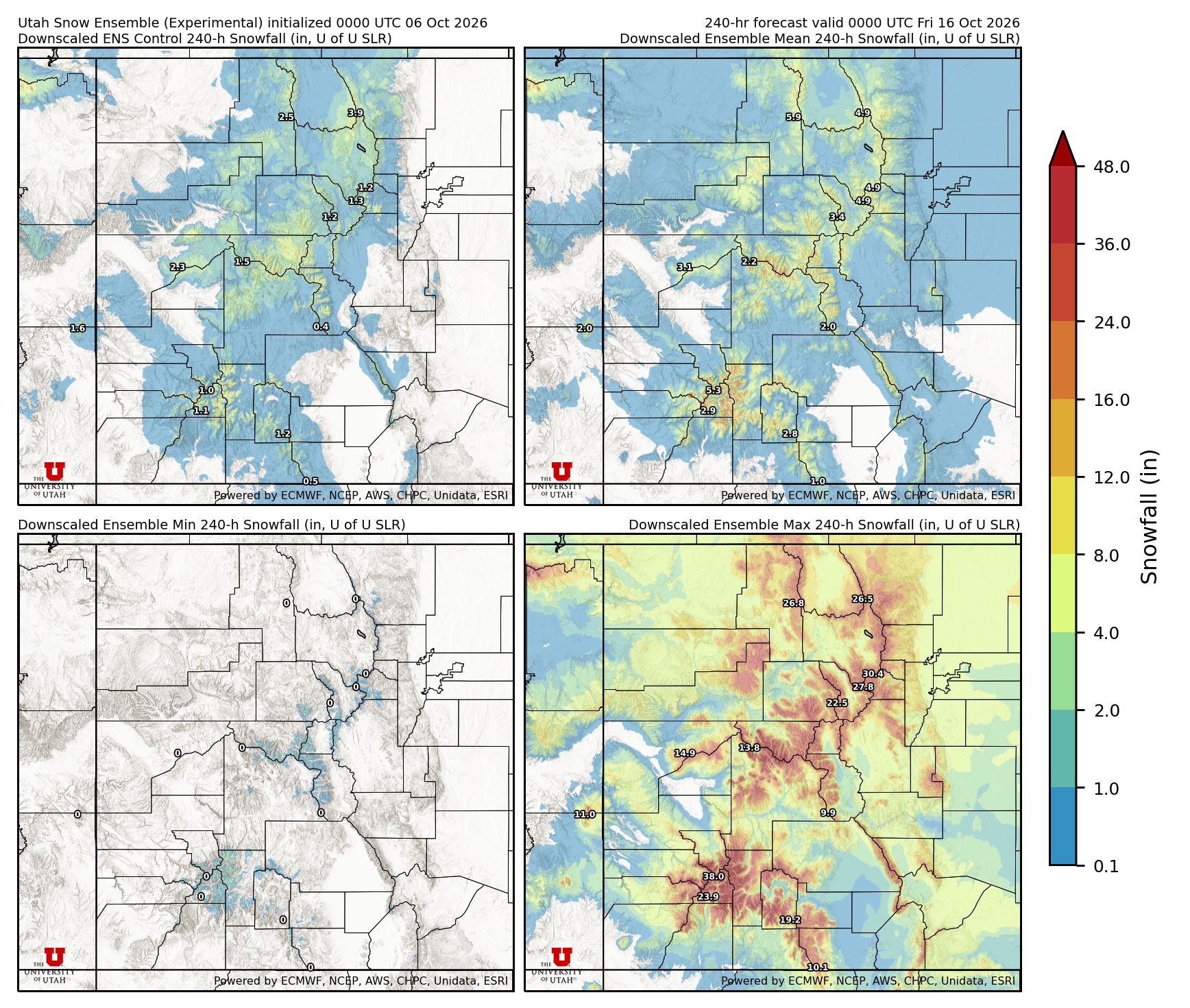Click to enlarge the NAEFS precipitation Latest NAEFS total precipitation forecast