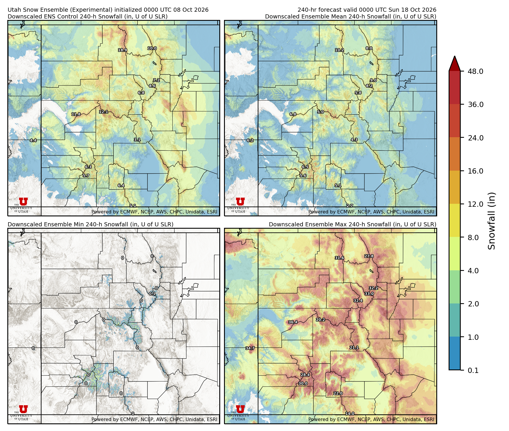 Click to enlarge the NAEFS precipitation Latest NAEFS total precipitation forecast