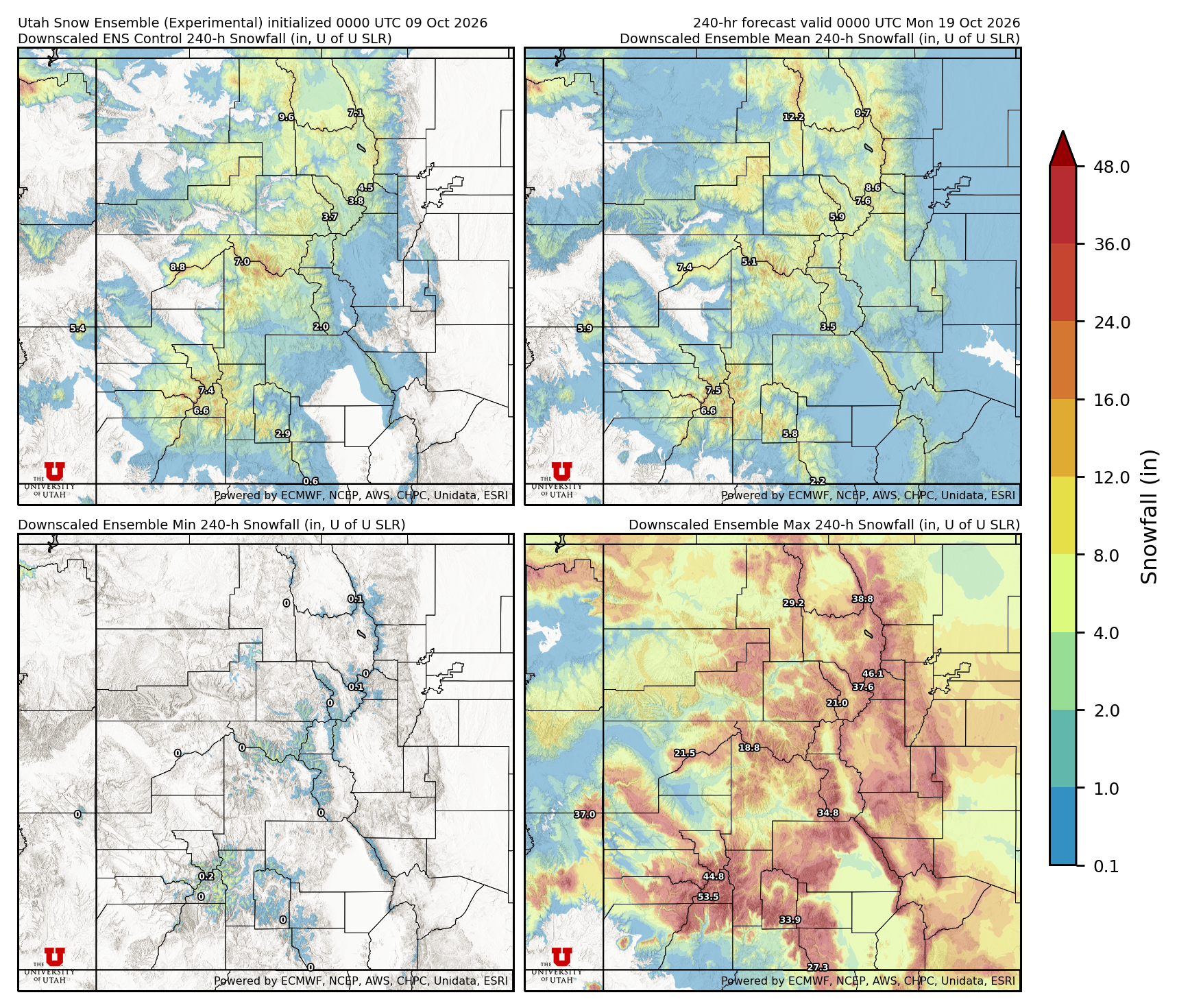 Click to enlarge the NAEFS precipitation Latest NAEFS total precipitation forecast
