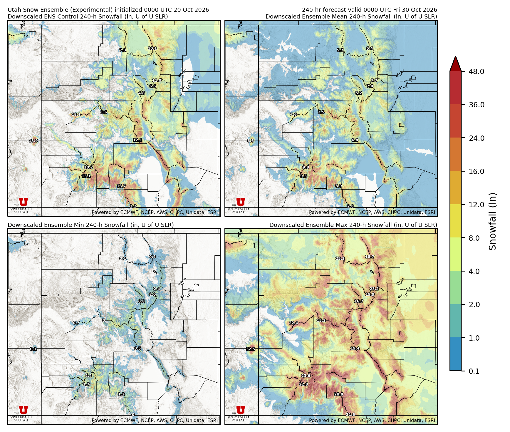 Click to enlarge the NAEFS precipitation Latest NAEFS total precipitation forecast