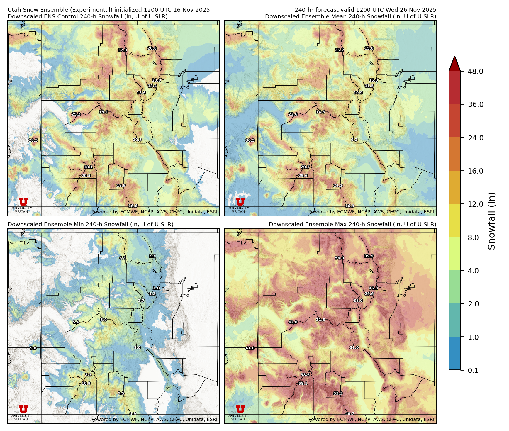 Click to enlarge the NAEFS precipitation Latest NAEFS total precipitation forecast