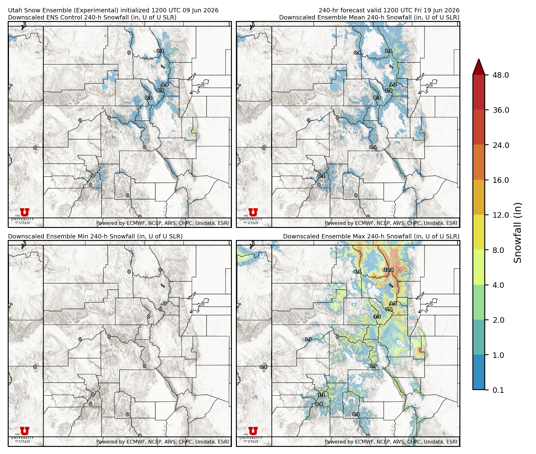 Click to enlarge the NAEFS precipitation Latest NAEFS total precipitation forecast