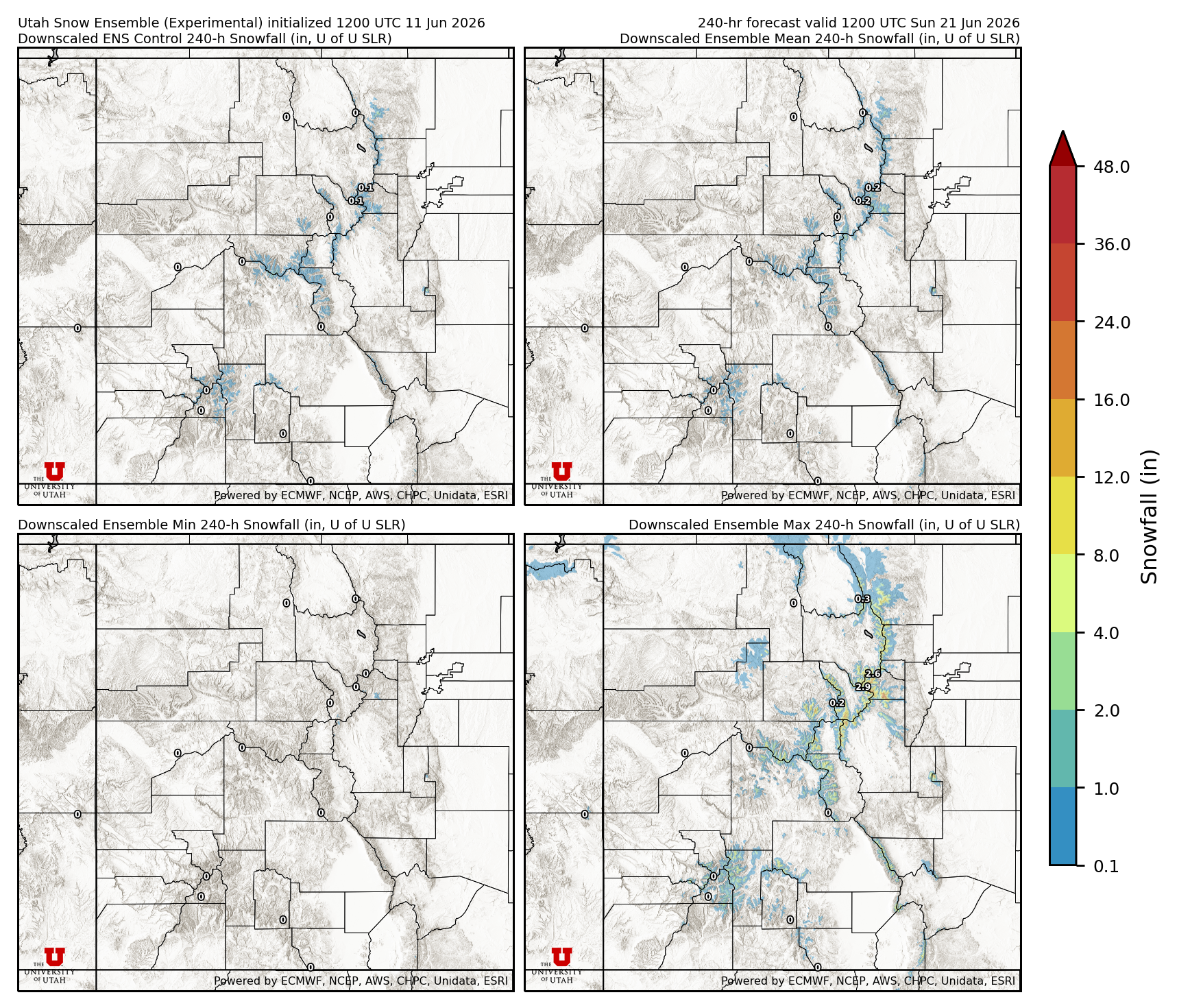 Click to enlarge the NAEFS precipitation Latest NAEFS total precipitation forecast