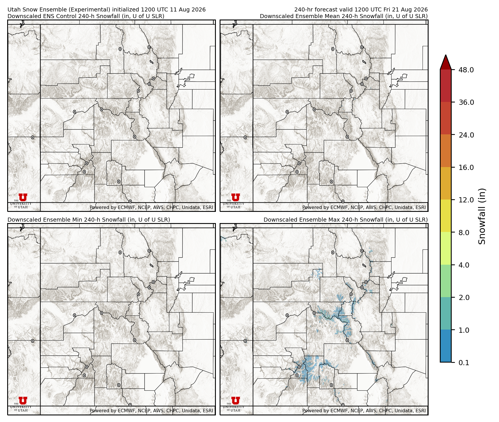 Click to enlarge the NAEFS precipitation Latest NAEFS total precipitation forecast