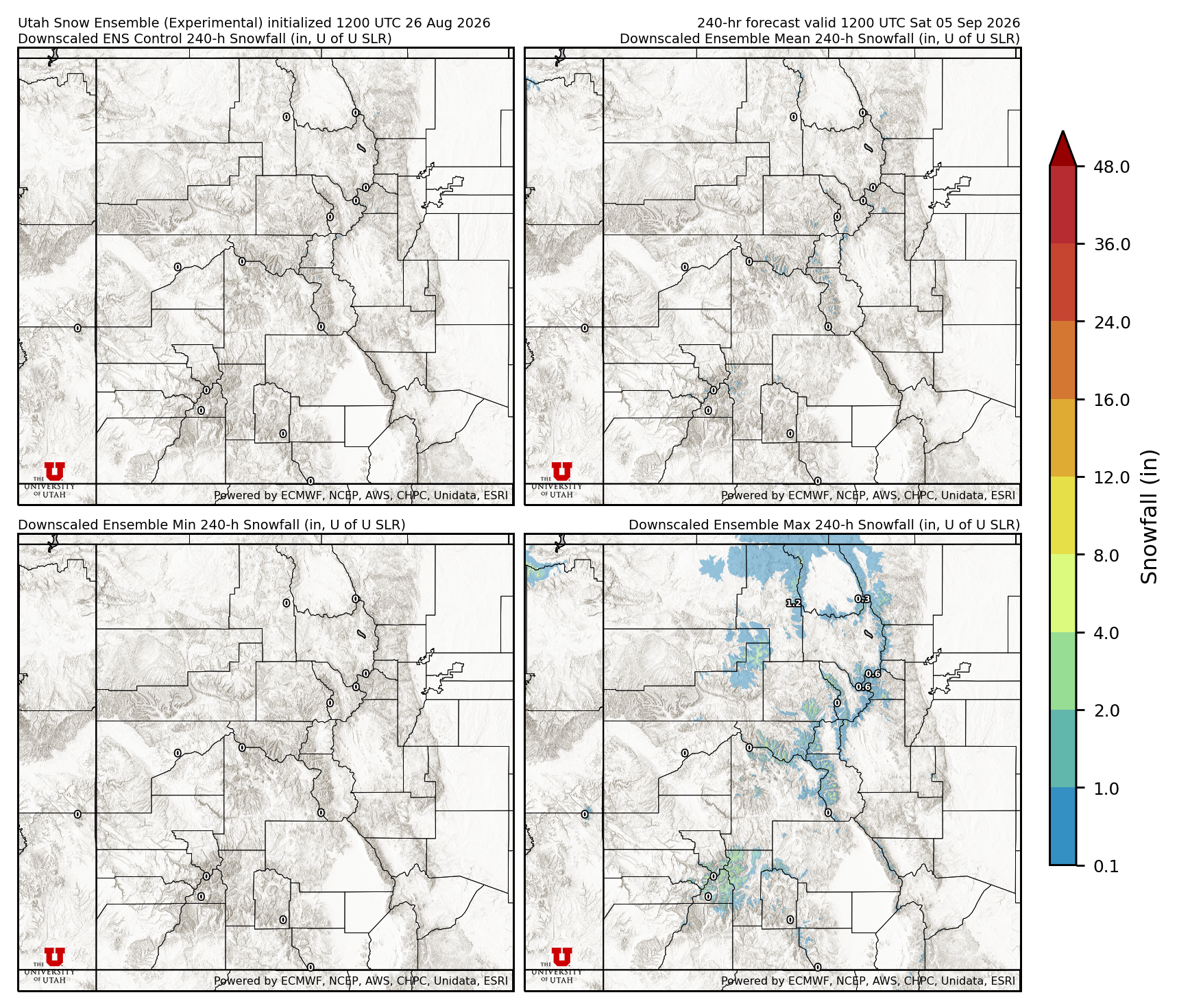 Click to enlarge the NAEFS precipitation Latest NAEFS total precipitation forecast