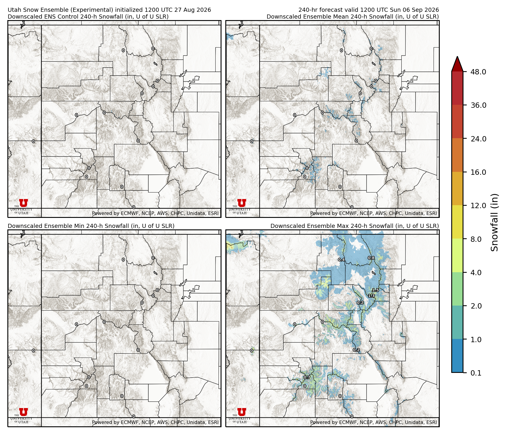 Click to enlarge the NAEFS precipitation Latest NAEFS total precipitation forecast