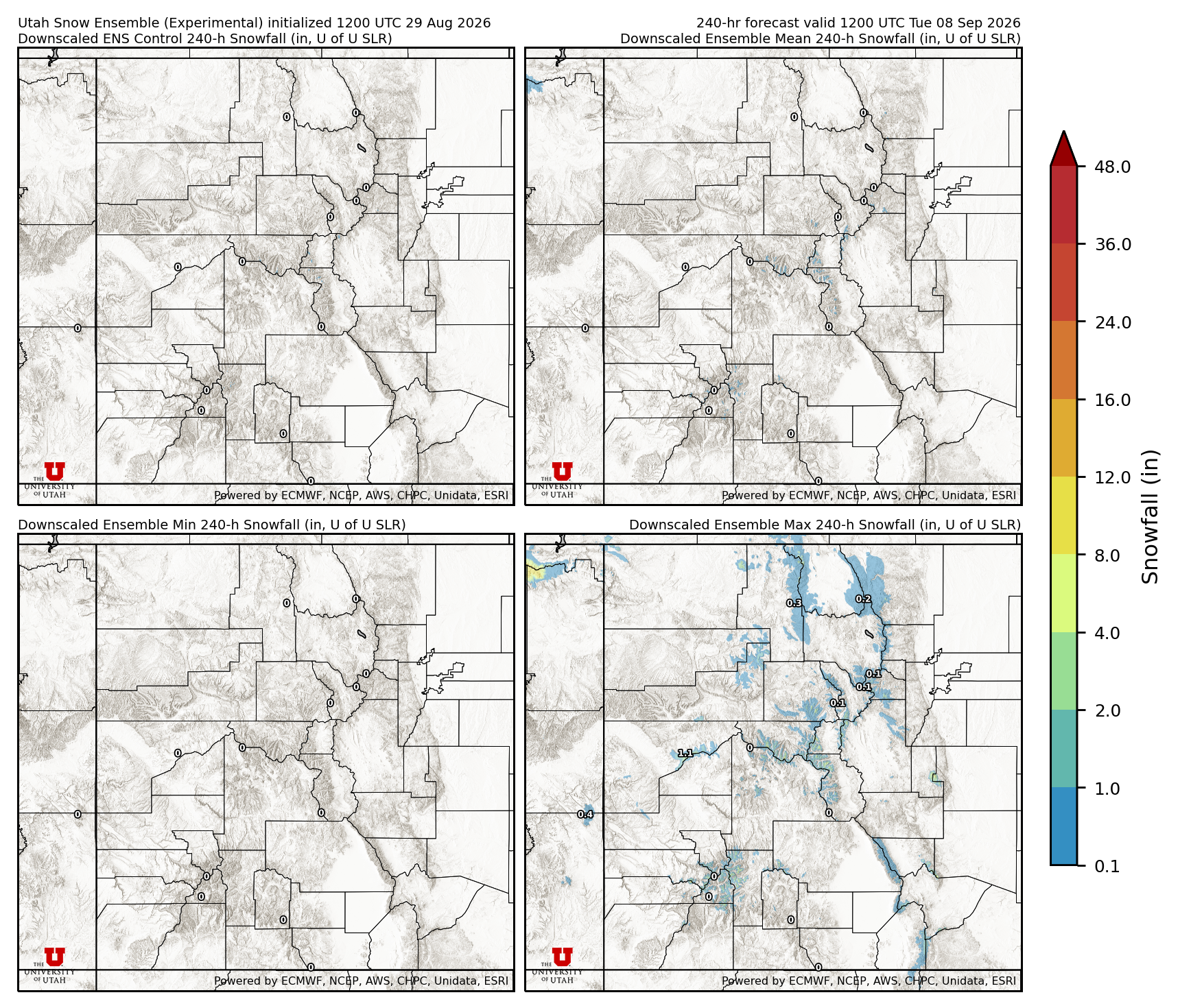 Click to enlarge the NAEFS precipitation Latest NAEFS total precipitation forecast