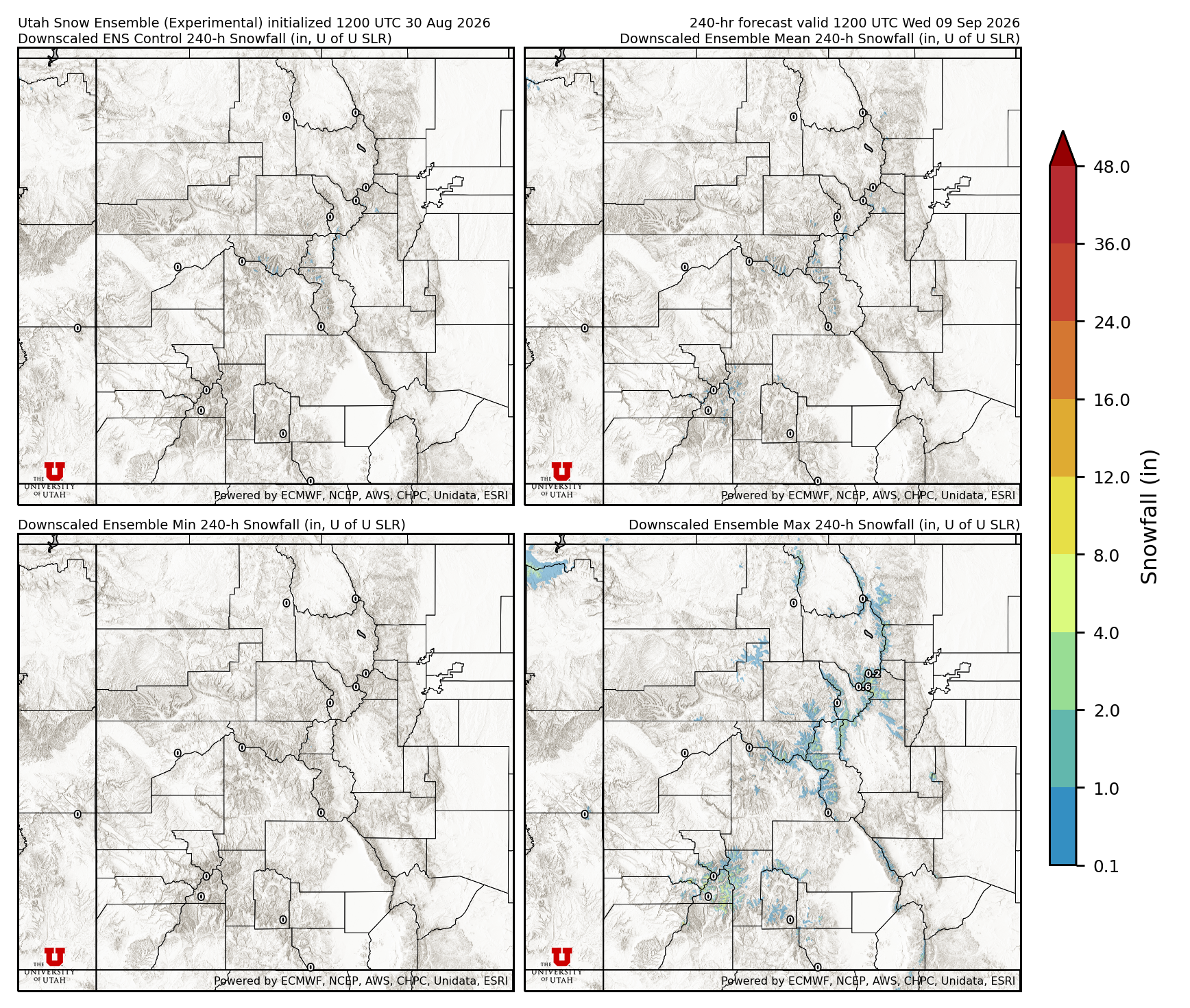 Latest NAEFS total precipitation forecast