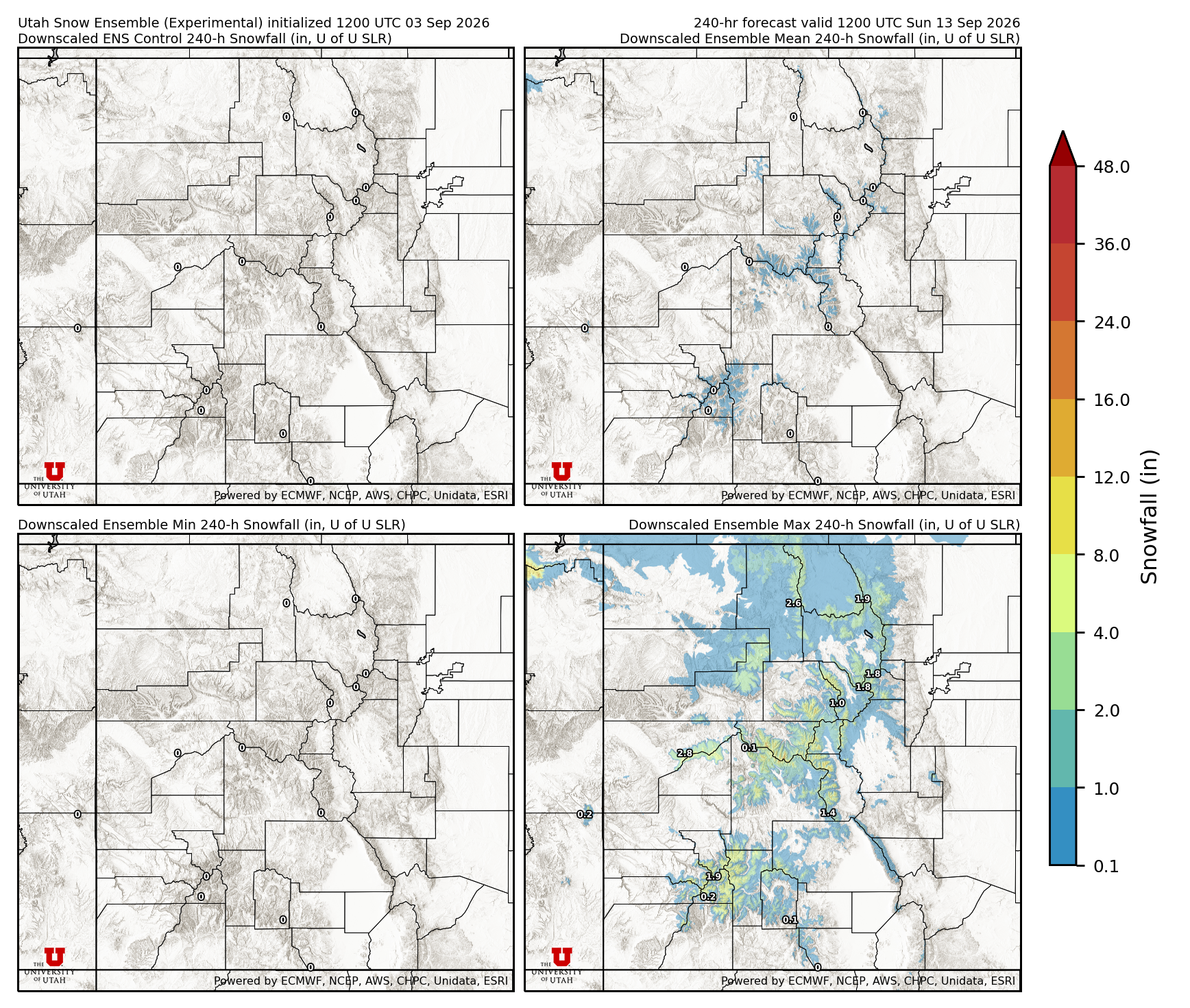 Click to enlarge the NAEFS precipitation Latest NAEFS total precipitation forecast