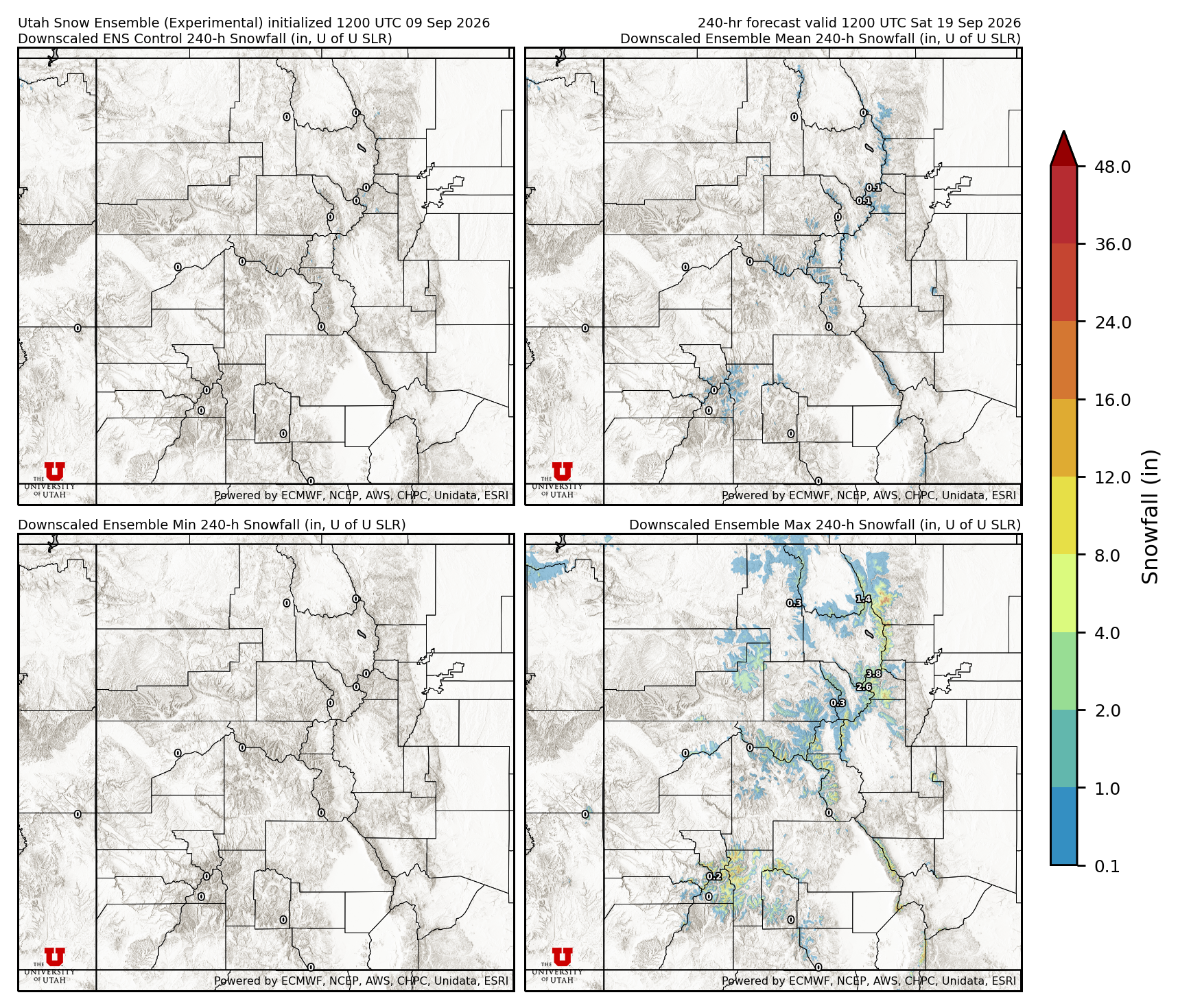Click to enlarge the NAEFS precipitation Latest NAEFS total precipitation forecast
