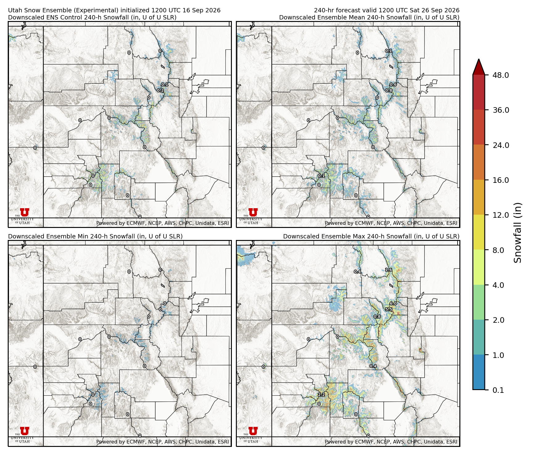 Click to enlarge the NAEFS precipitation Latest NAEFS total precipitation forecast