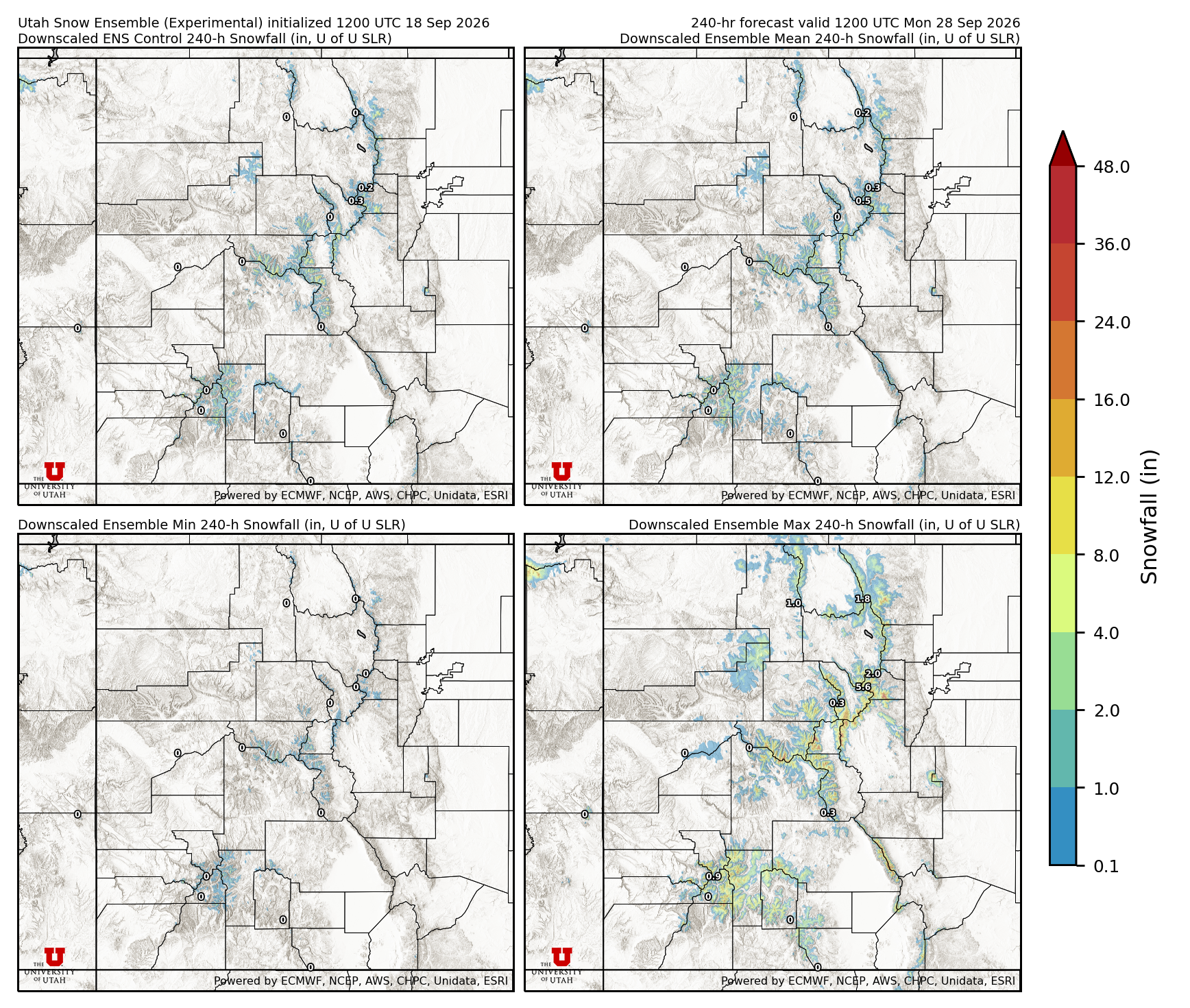 Click to enlarge the NAEFS precipitation Latest NAEFS total precipitation forecast