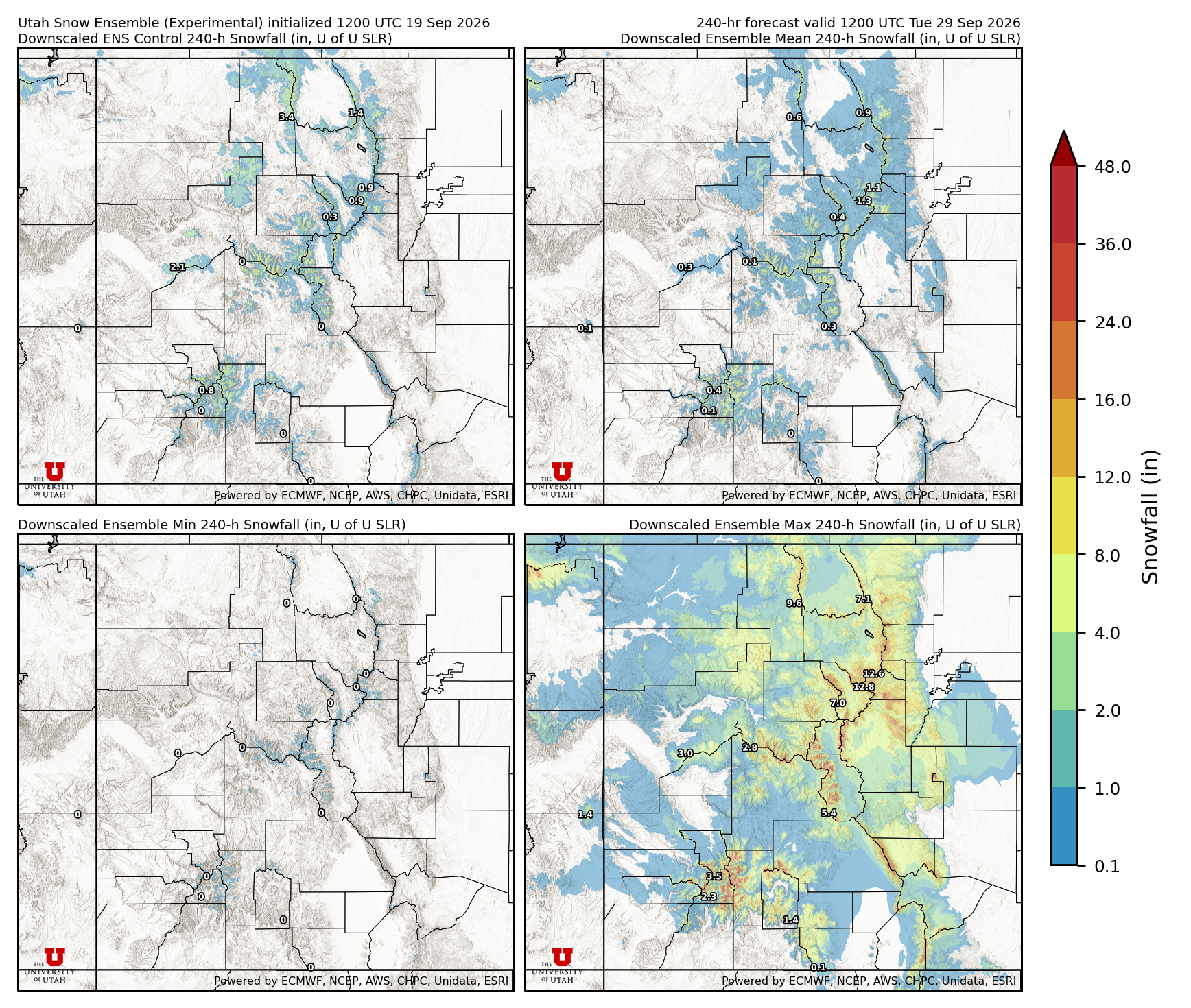 Click to enlarge the NAEFS precipitation Latest NAEFS total precipitation forecast