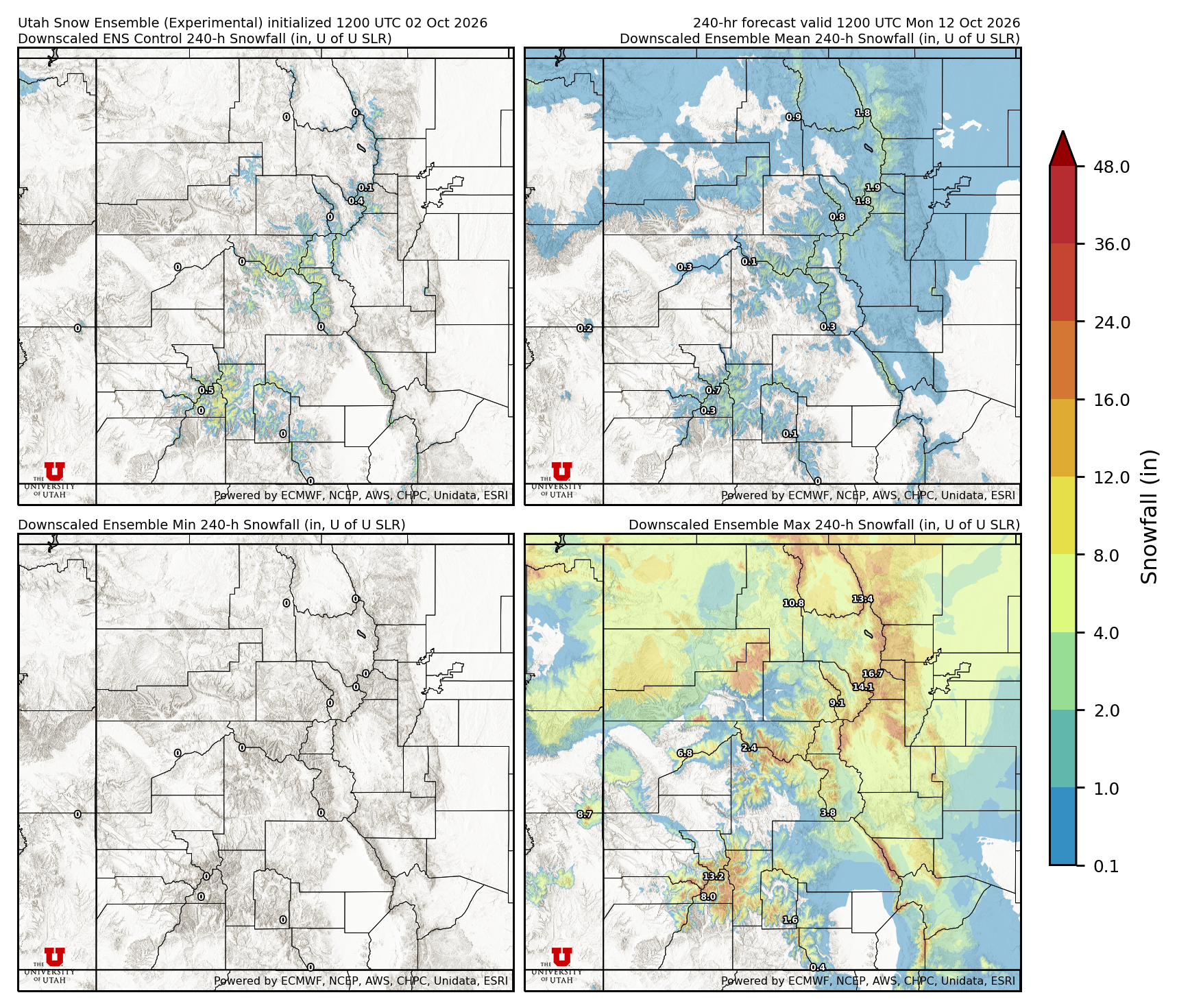 Click to enlarge the NAEFS precipitation Latest NAEFS total precipitation forecast