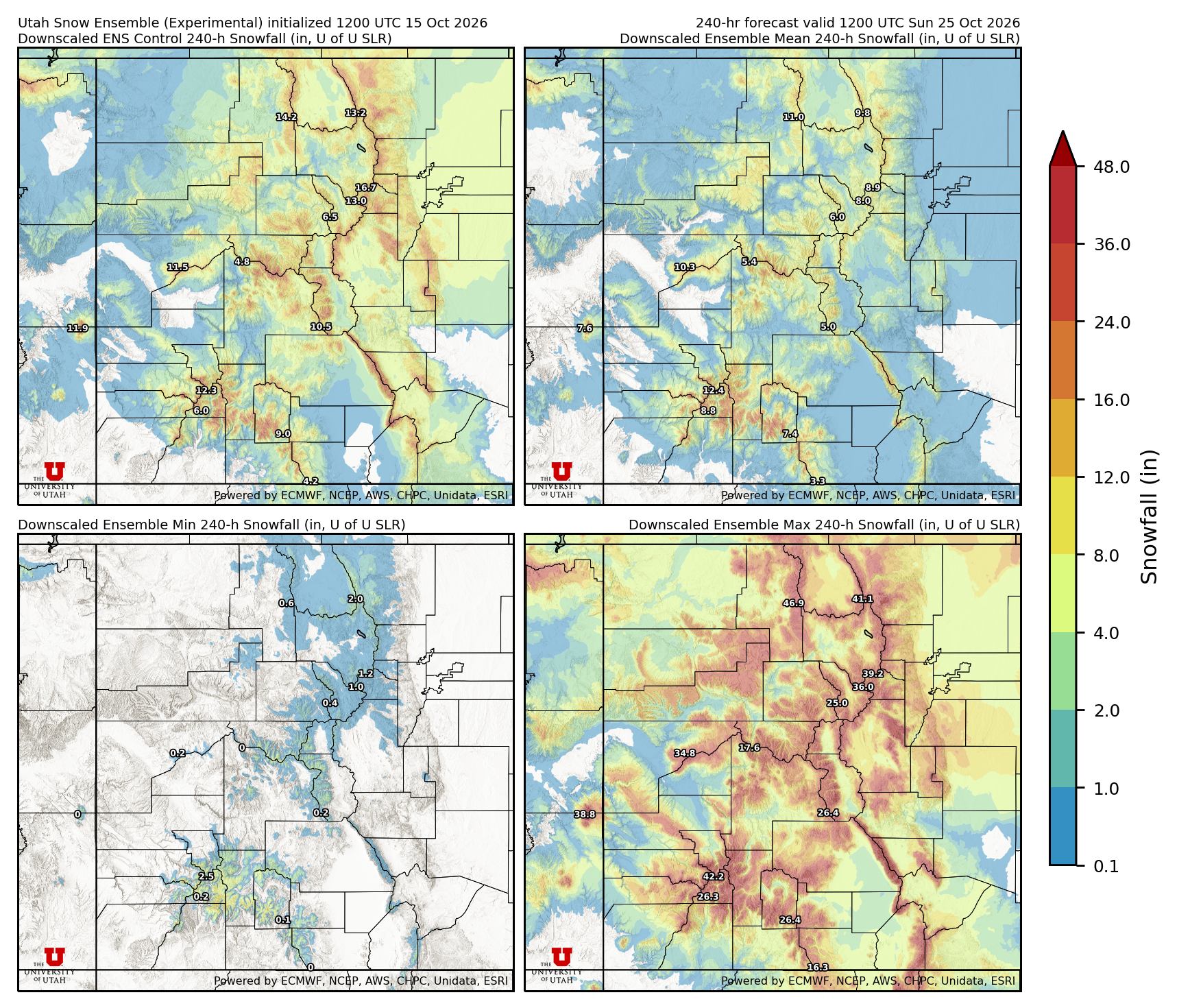 Click to enlarge the NAEFS precipitation Latest NAEFS total precipitation forecast