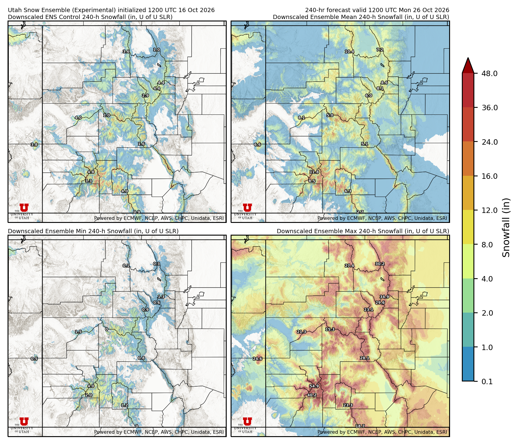 Click to enlarge the NAEFS precipitation Latest NAEFS total precipitation forecast