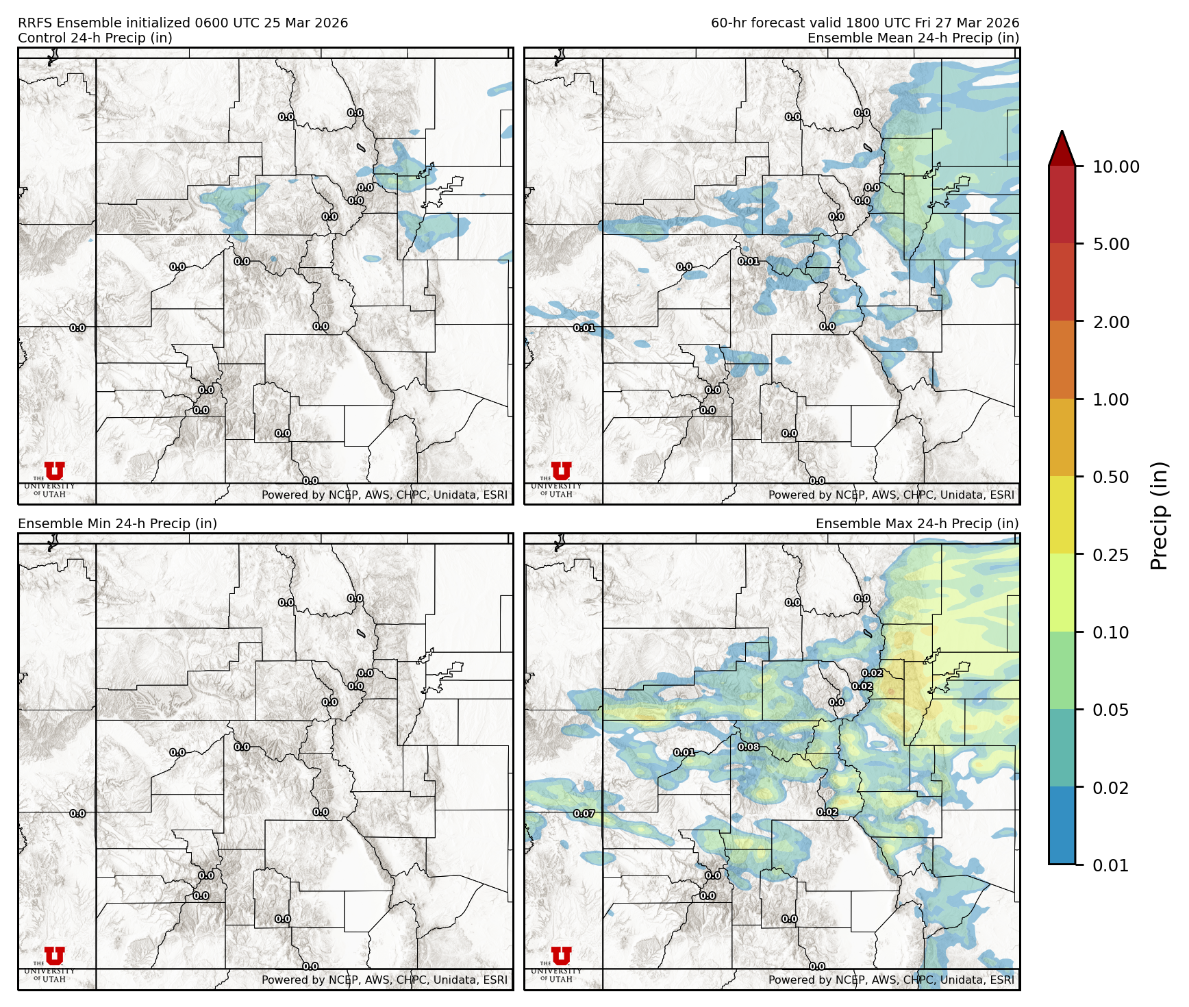 Click to enlarge the SFEF precipitation Latest RRFS total precipitation forecast