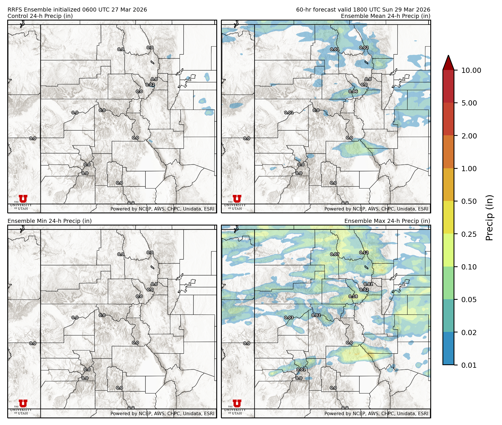 Click to enlarge the SFEF precipitation Latest RRFS total precipitation forecast