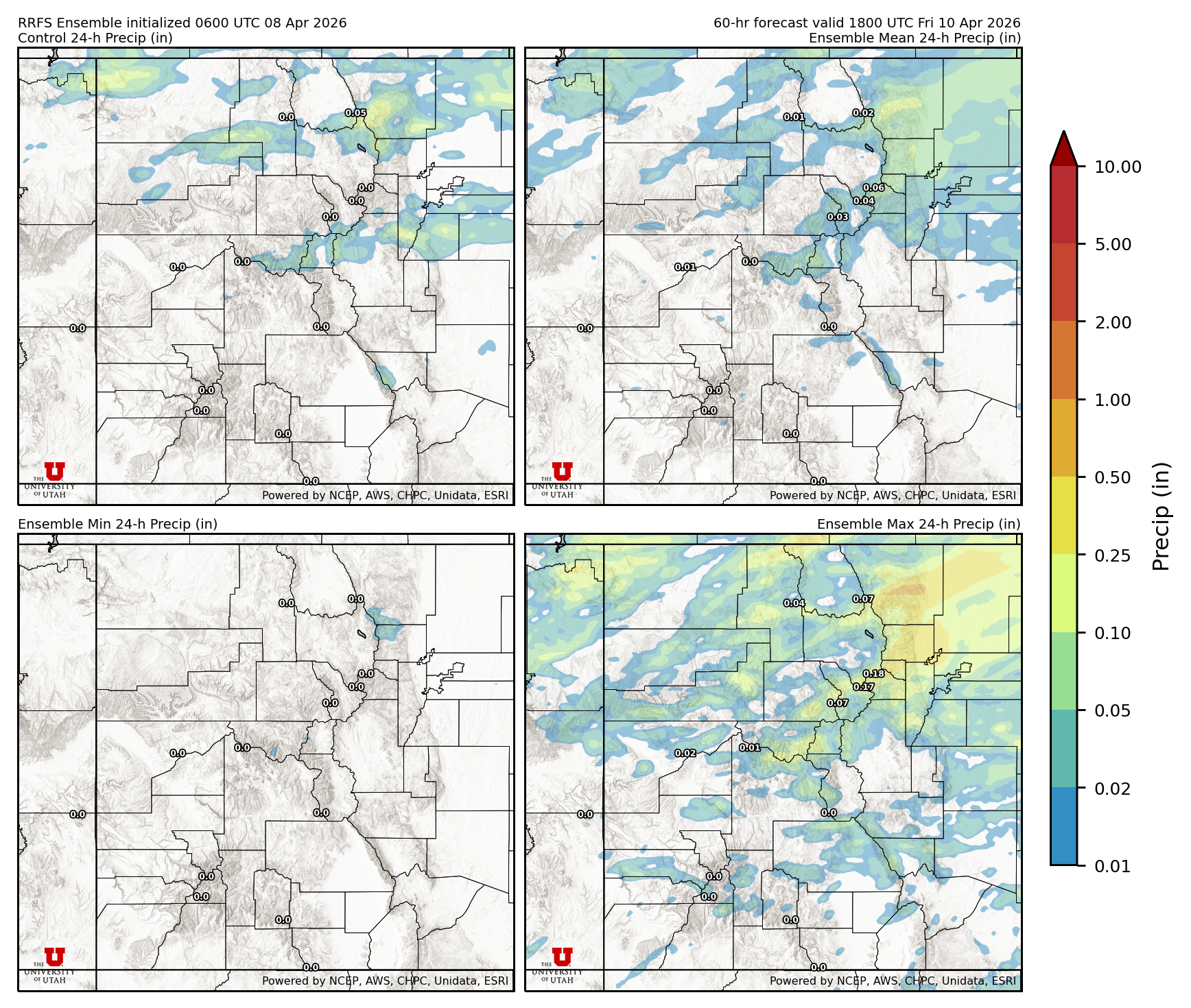 Click to enlarge the SFEF precipitation Latest RRFS total precipitation forecast
