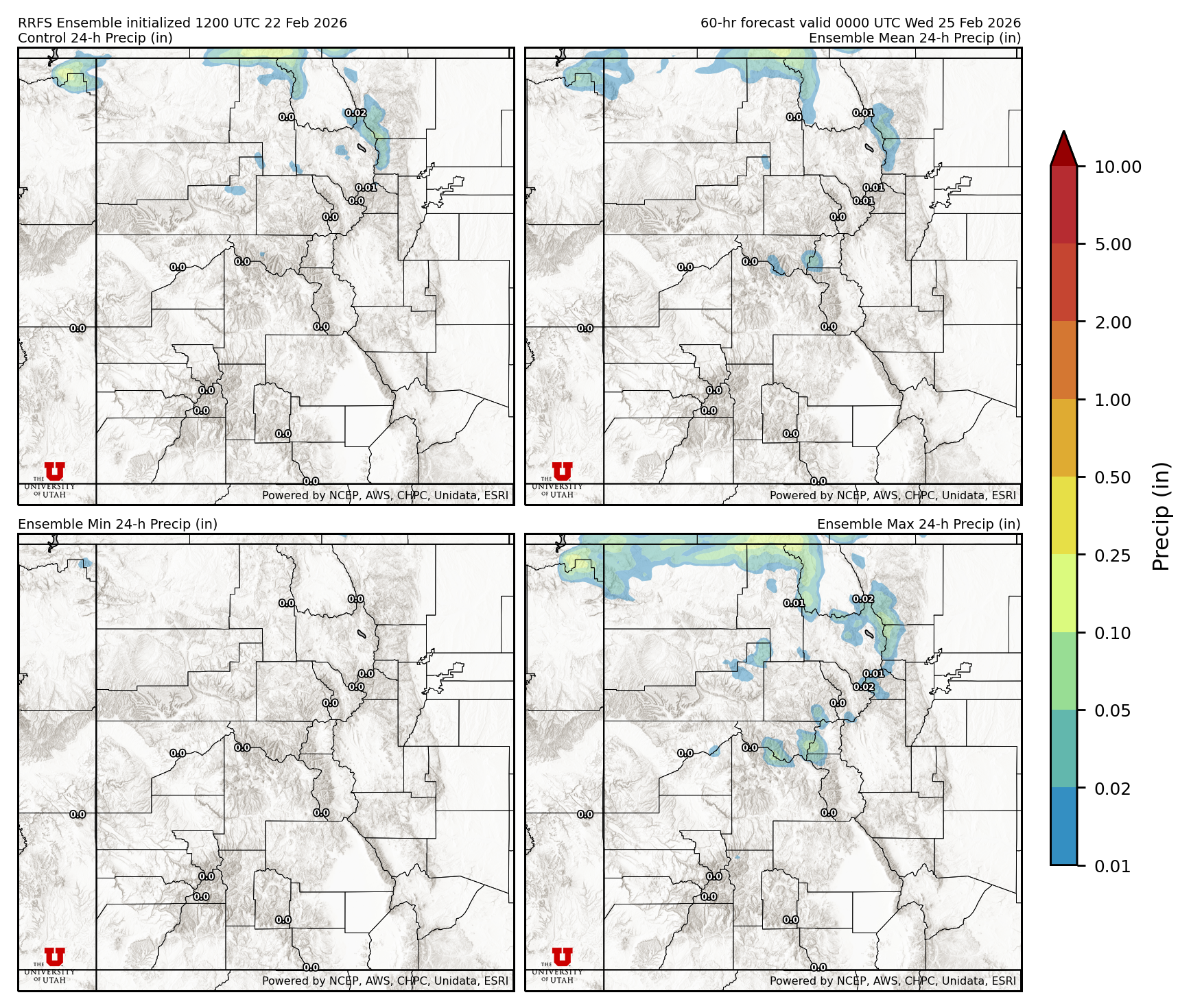 Click to enlarge the SFEF precipitation Latest RRFS total precipitation forecast