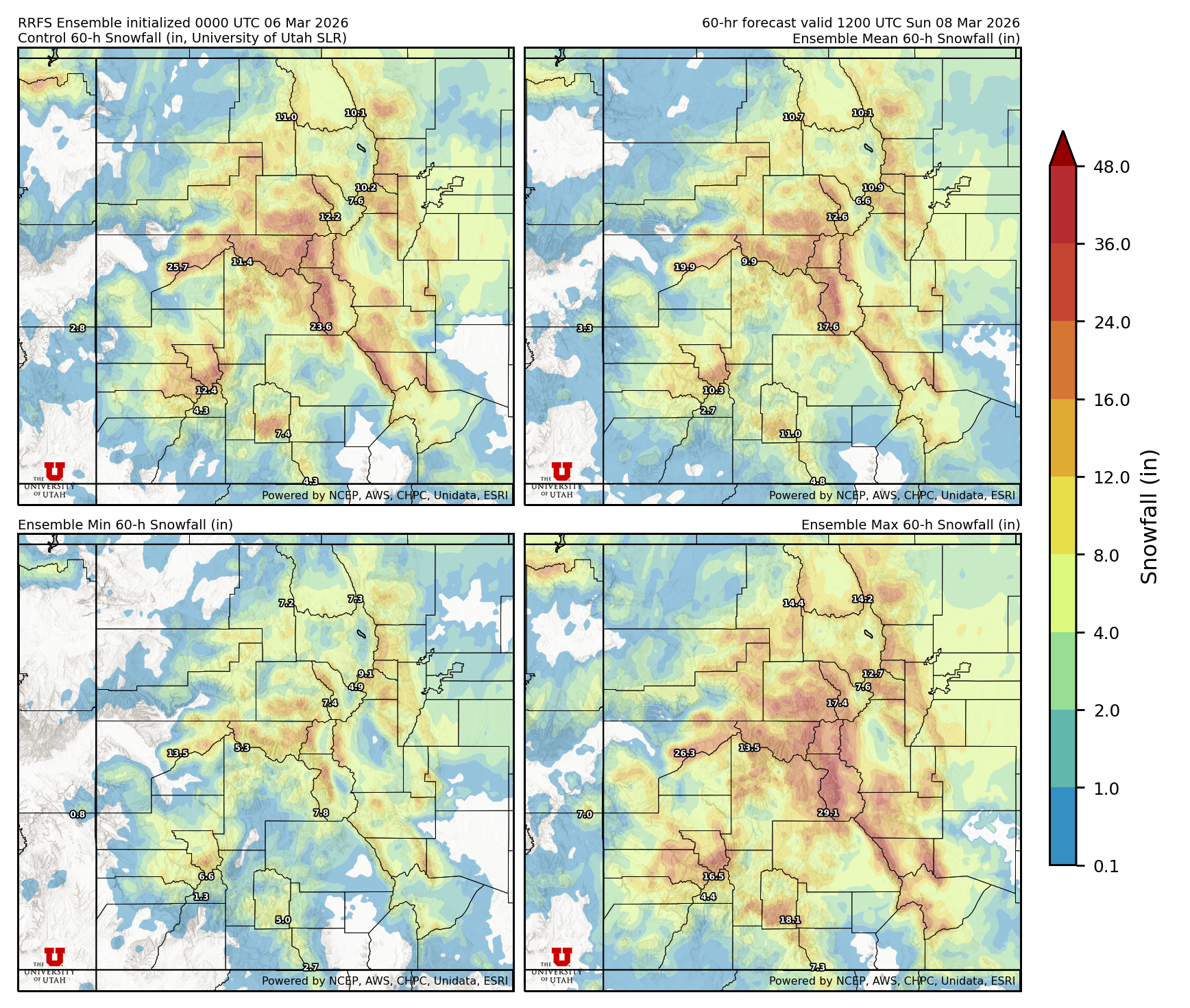 Latest RRFS snow forecast