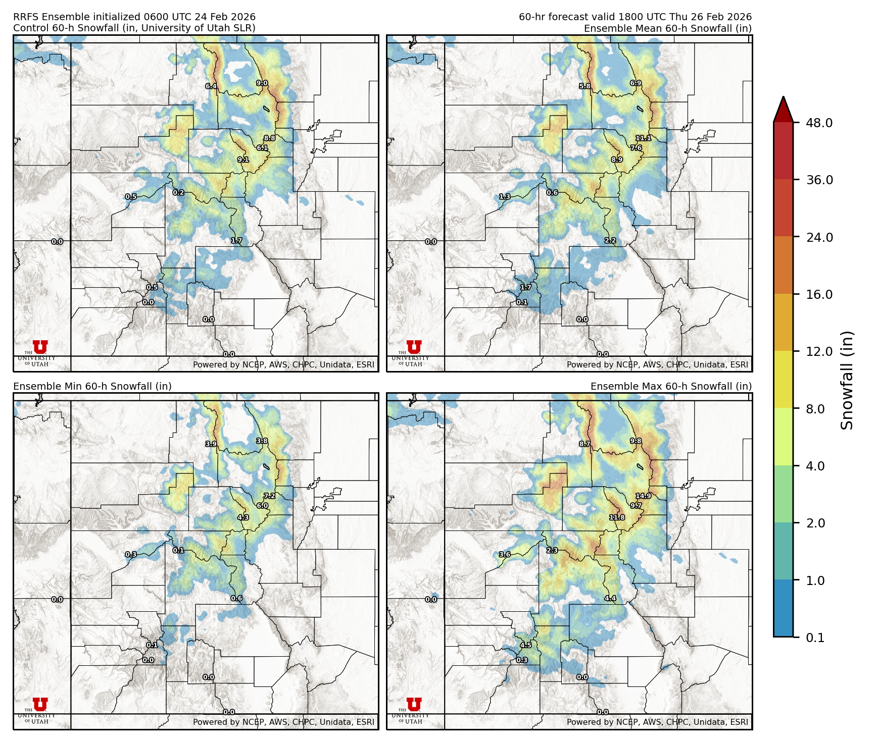Latest RRFS snow forecast