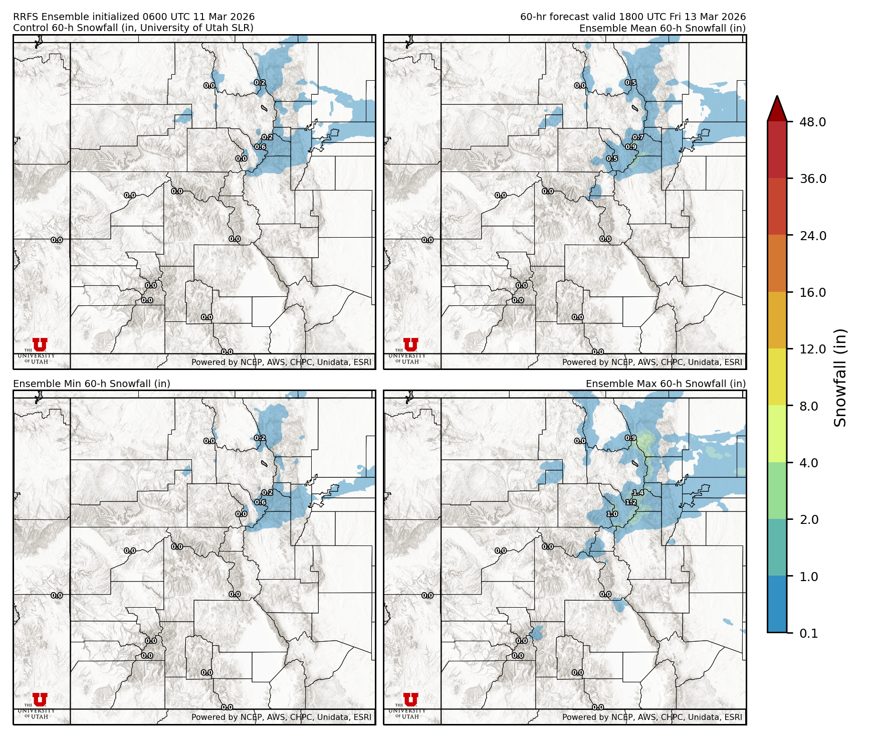 Latest RRFS snow forecast