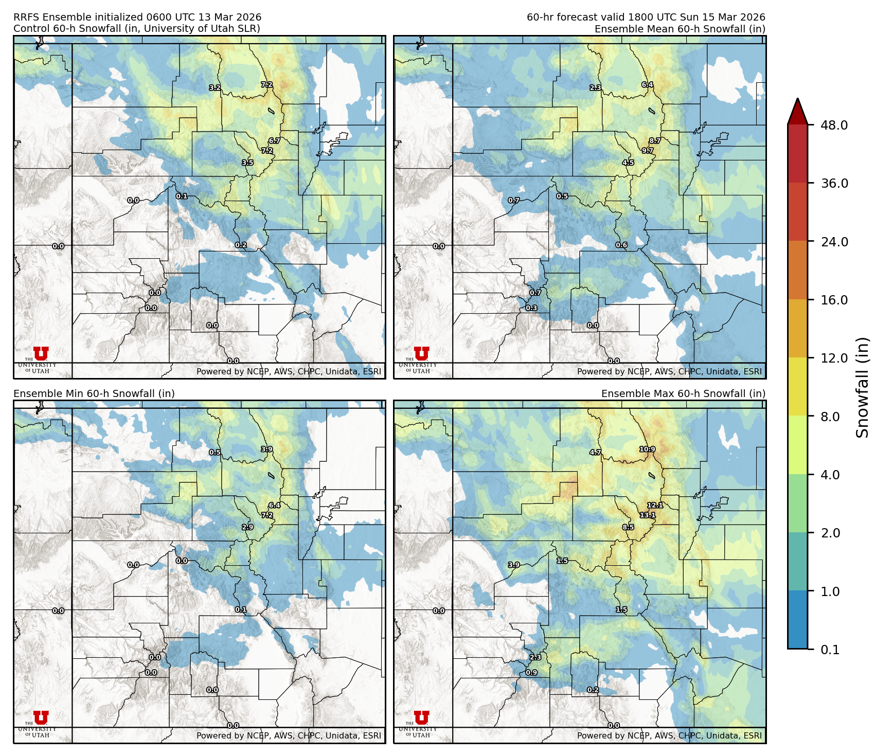 Latest RRFS snow forecast