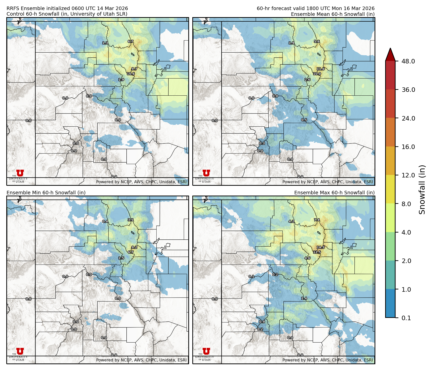 Latest RRFS snow forecast
