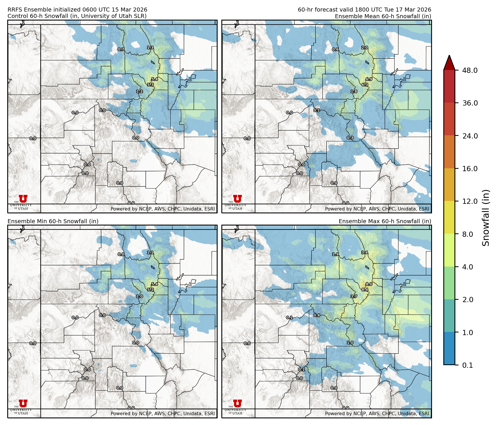 Latest RRFS snow forecast