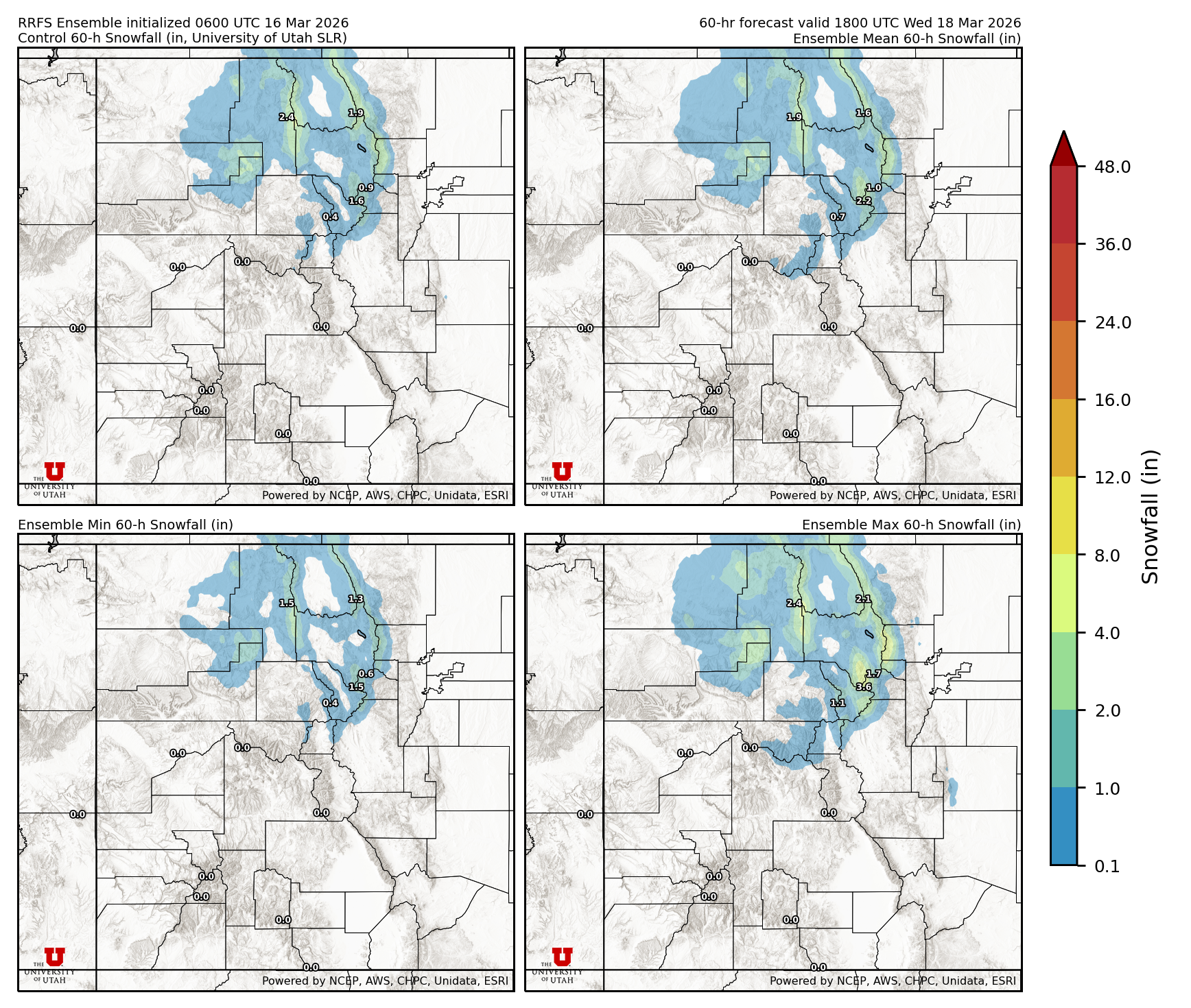 Latest RRFS snow forecast