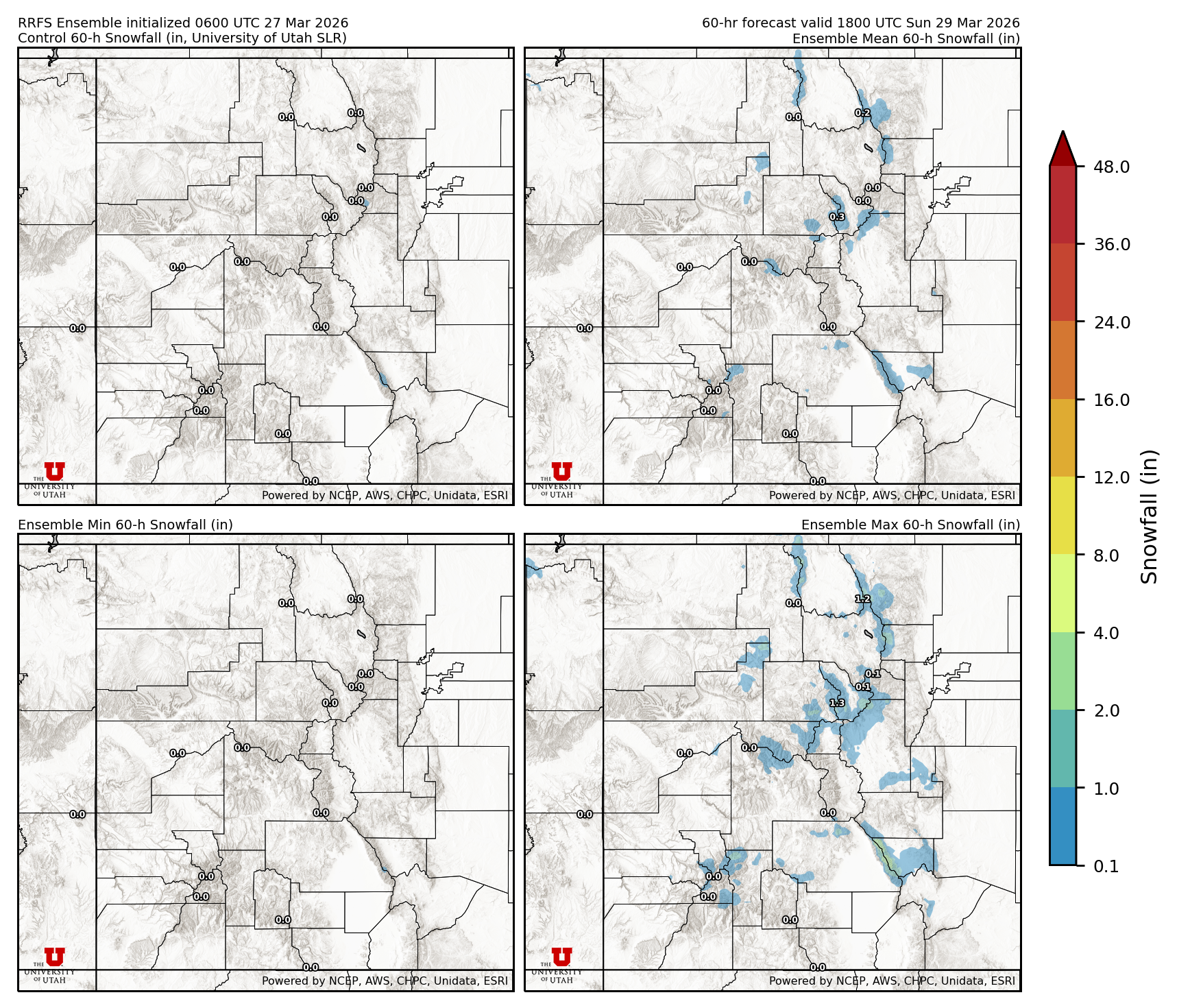 Click to enlarge the SFEF precipitation Latest RRFS snow forecast