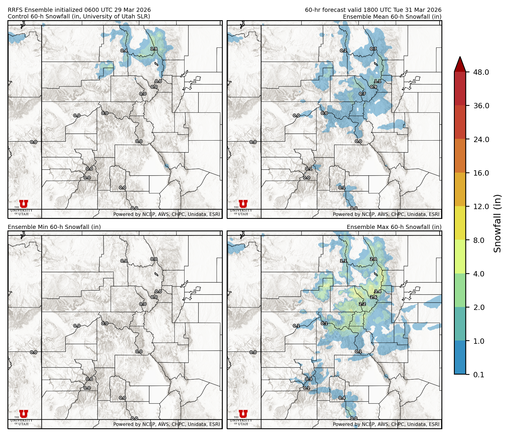 Latest RRFS snow forecast