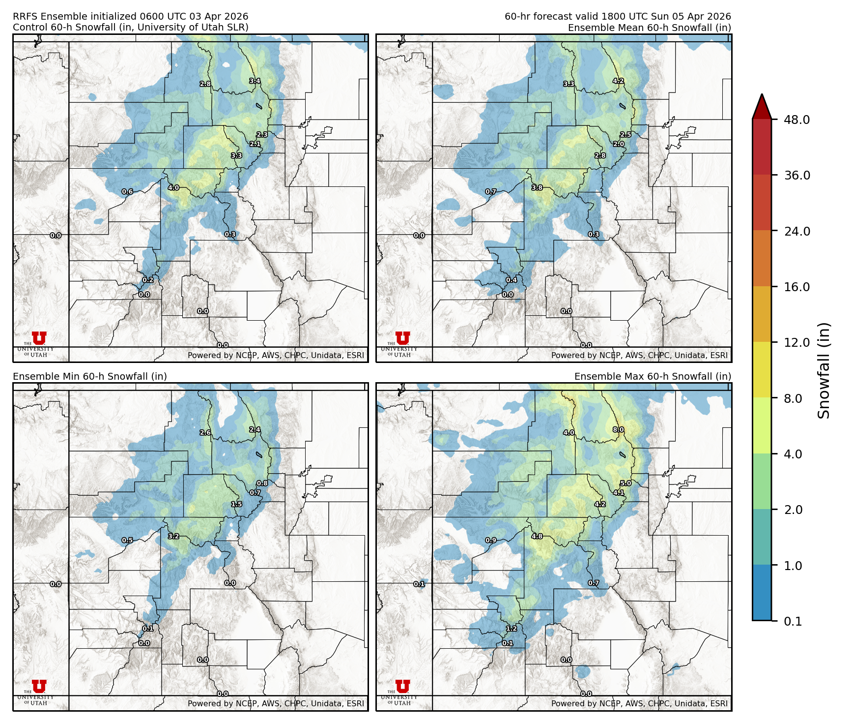 Latest RRFS snow forecast