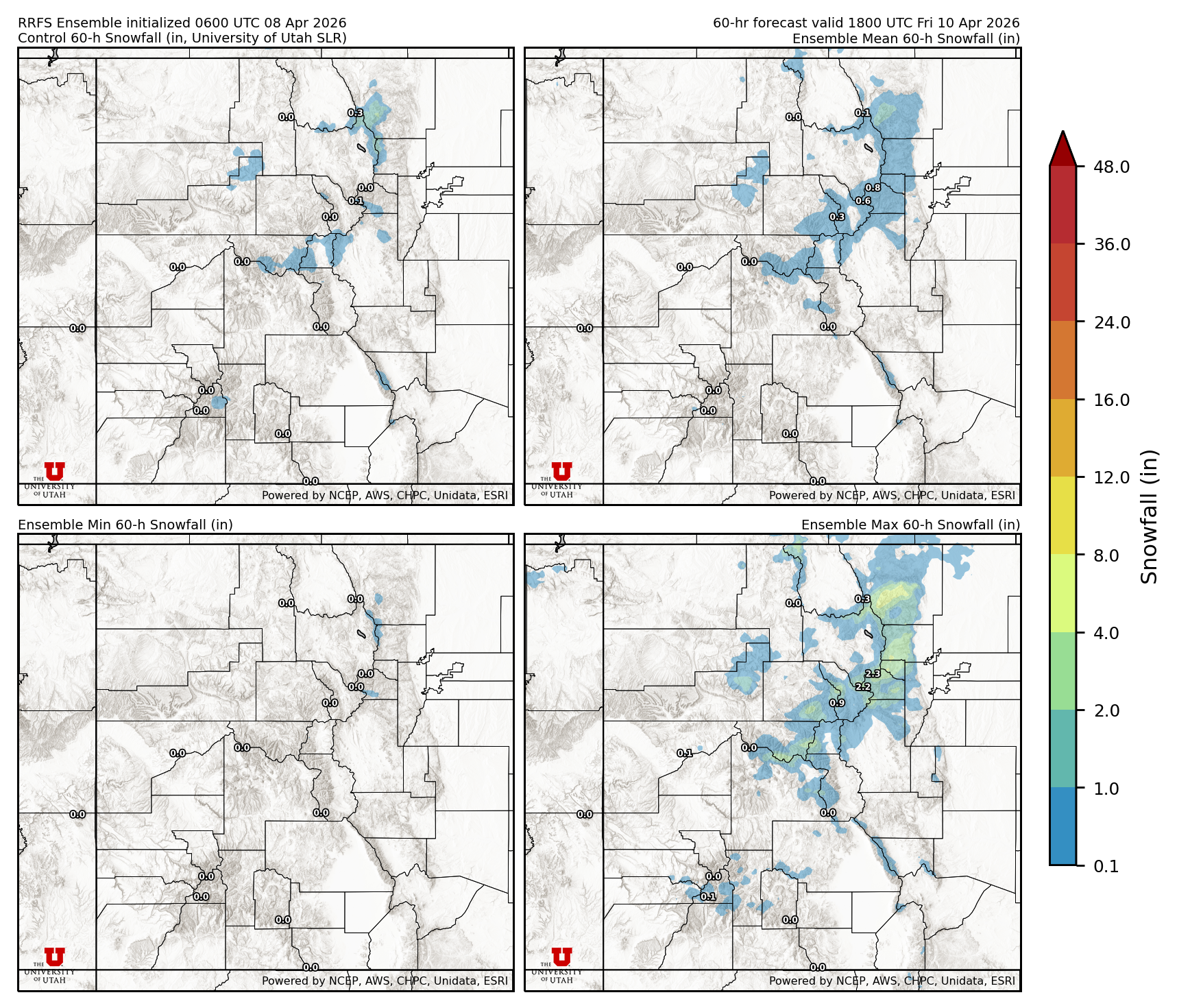 Click to enlarge the SFEF precipitation Latest RRFS snow forecast