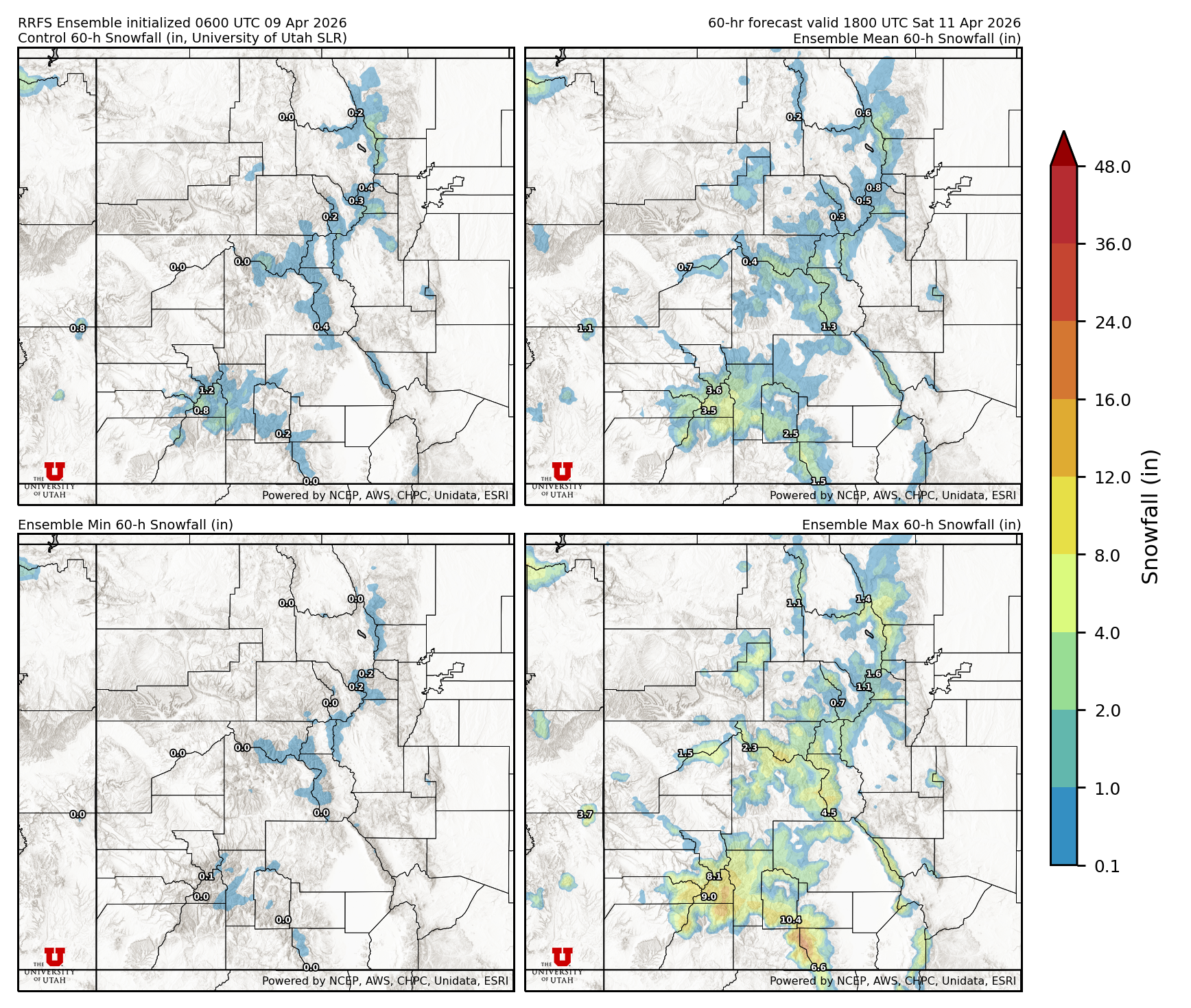 Latest RRFS snow forecast