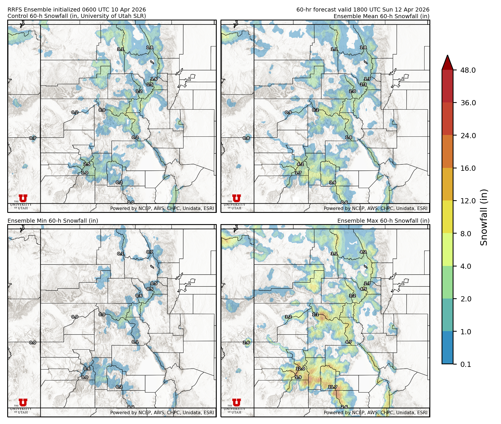 Latest RRFS snow forecast