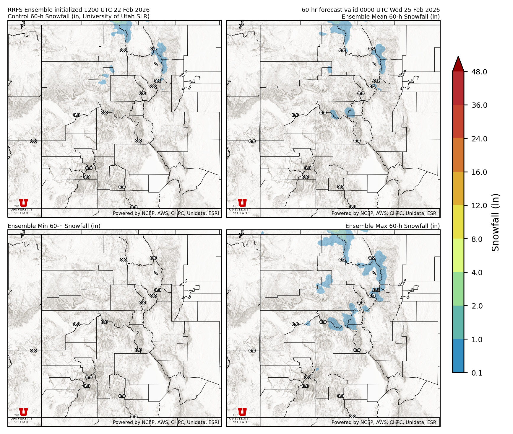 Click to enlarge the SFEF precipitation Latest RRFS snow forecast