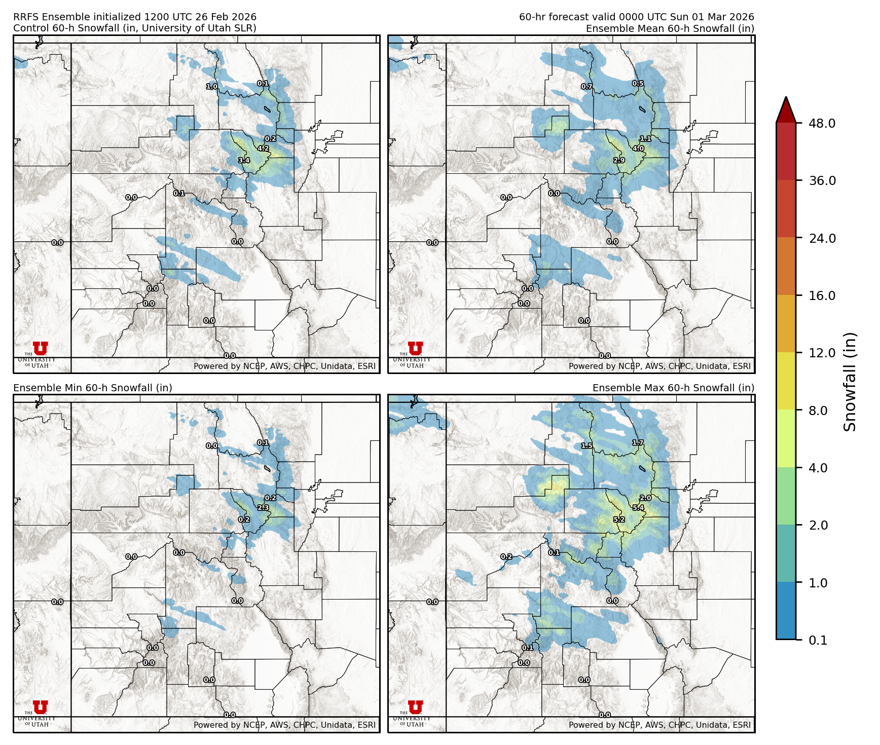 Latest RRFS snow forecast
