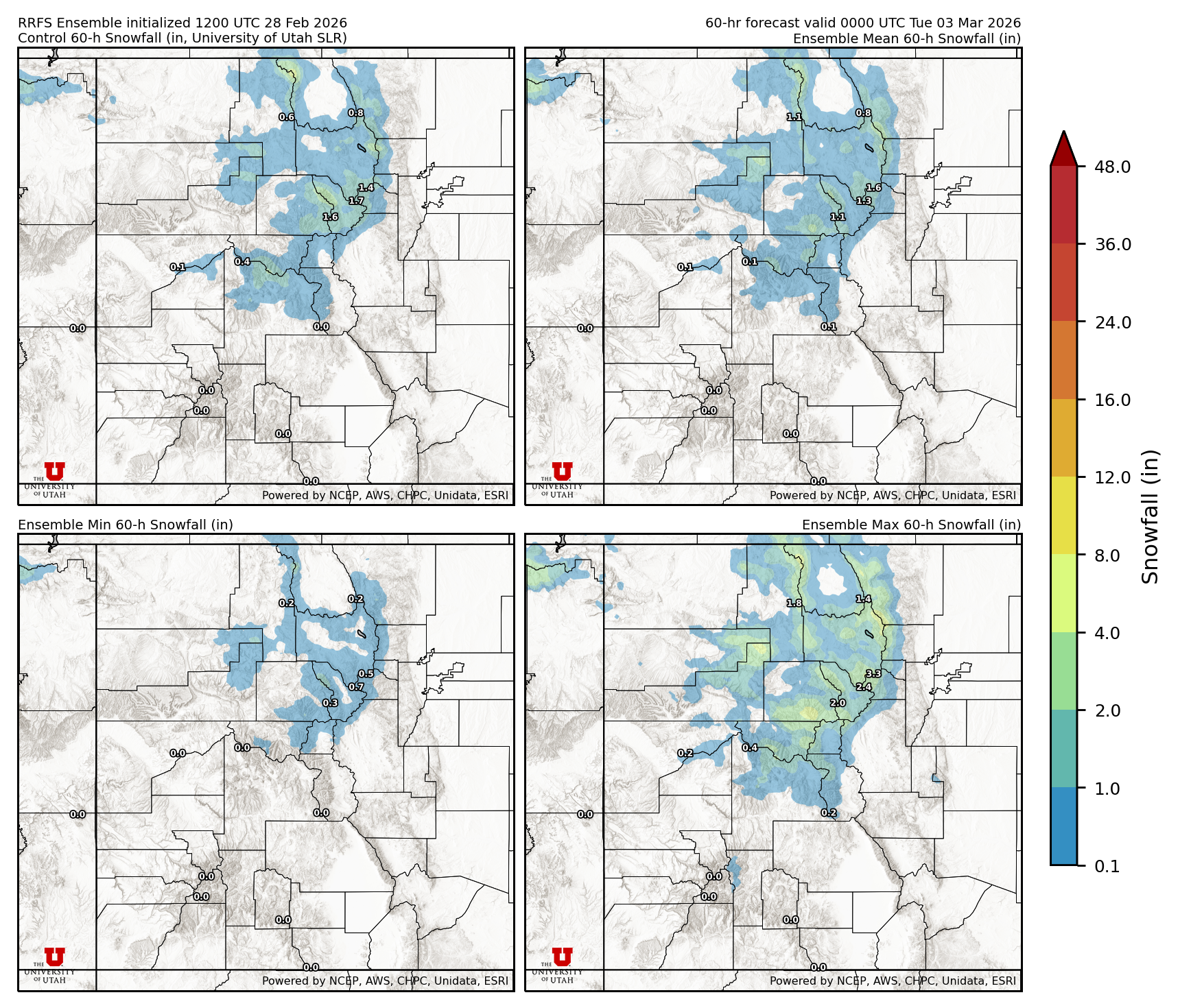Latest RRFS snow forecast