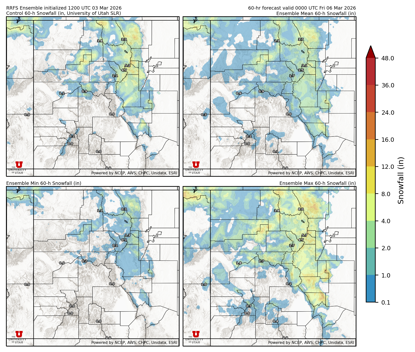 Latest RRFS snow forecast
