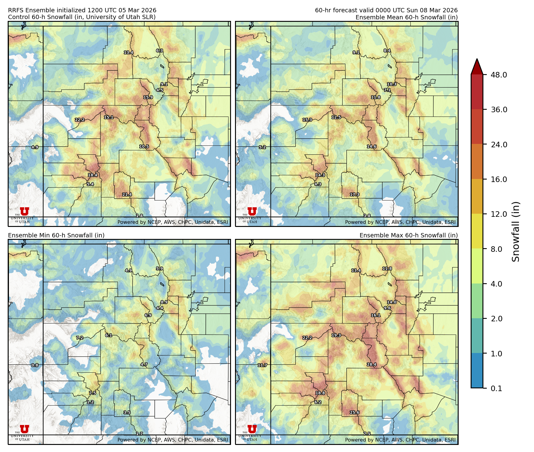 Latest RRFS snow forecast